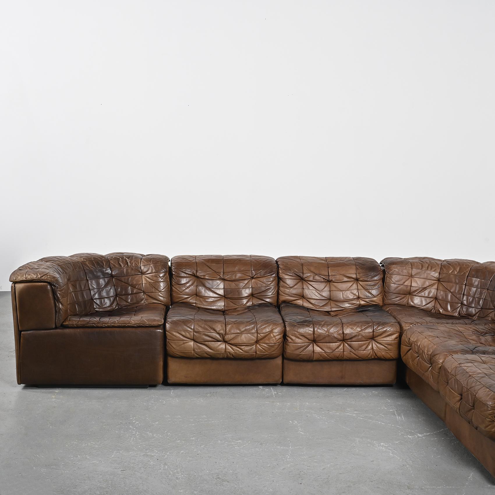 De Sede DS11 Patchwork Leather Sofa, Switzerland 1970s 8