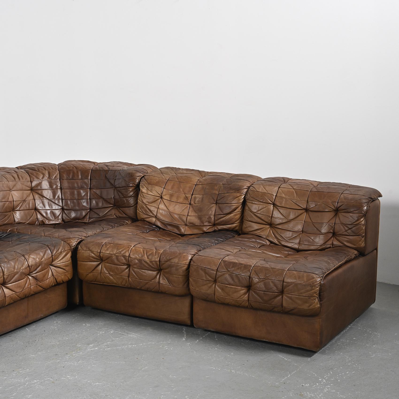 De Sede DS11 Patchwork Leather Sofa, Switzerland 1970s 9
