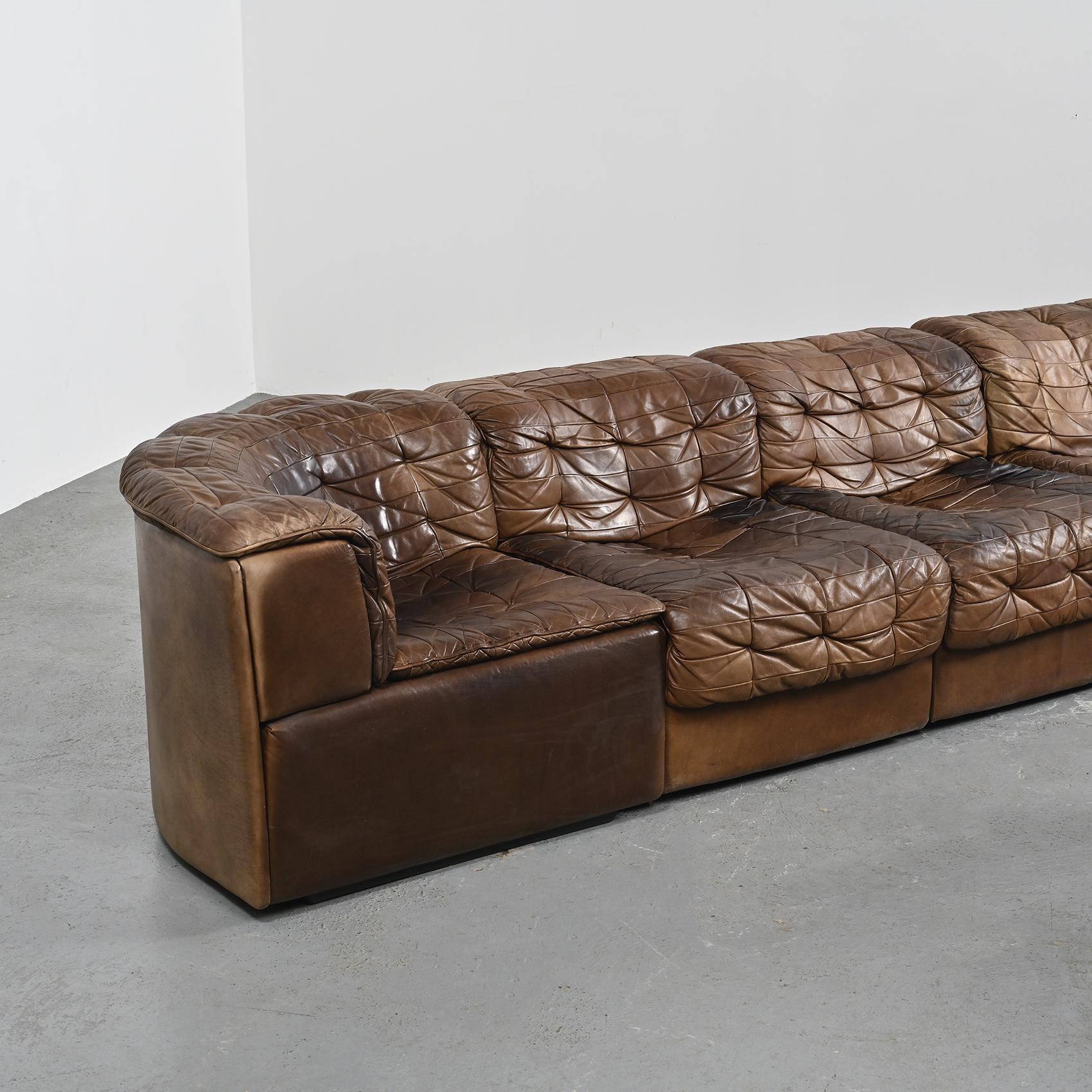 20th Century De Sede DS11 Patchwork Leather Sofa, Switzerland 1970s
