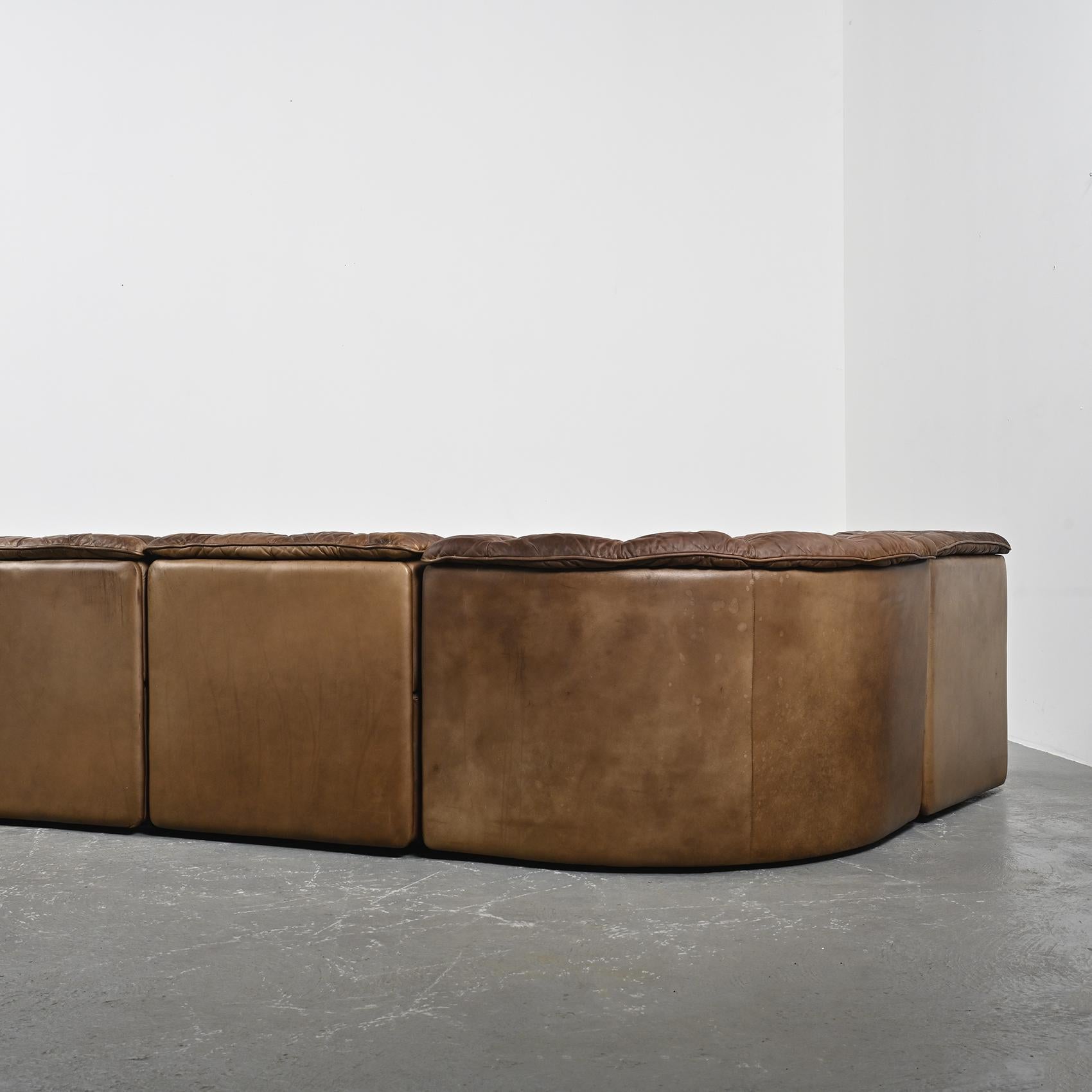De Sede DS11 Patchwork Leather Sofa, Switzerland 1970s 3