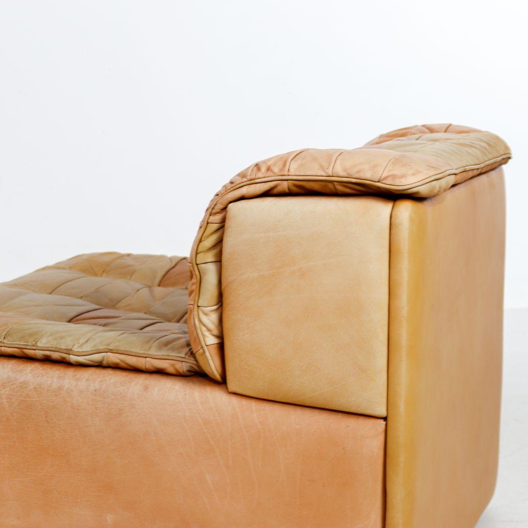 De Sede Ds11 Patchwork Sofa Cognac Leather 8