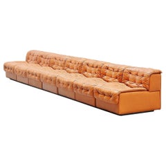 De Sede DS11 Sectional Sofa Natural Leather, Switzerland, 1970