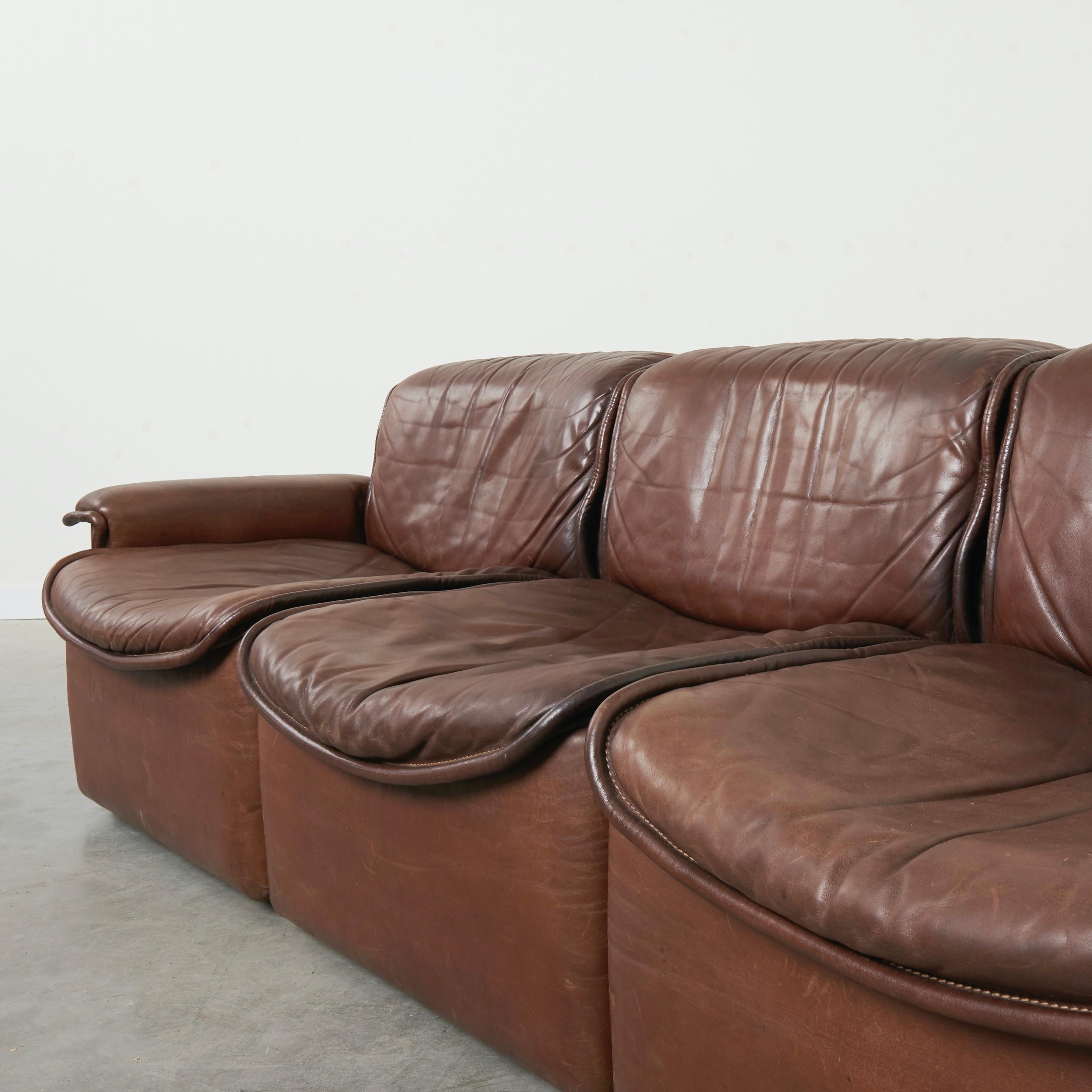 De Sede DS12 lounge set, 1970s For Sale 3