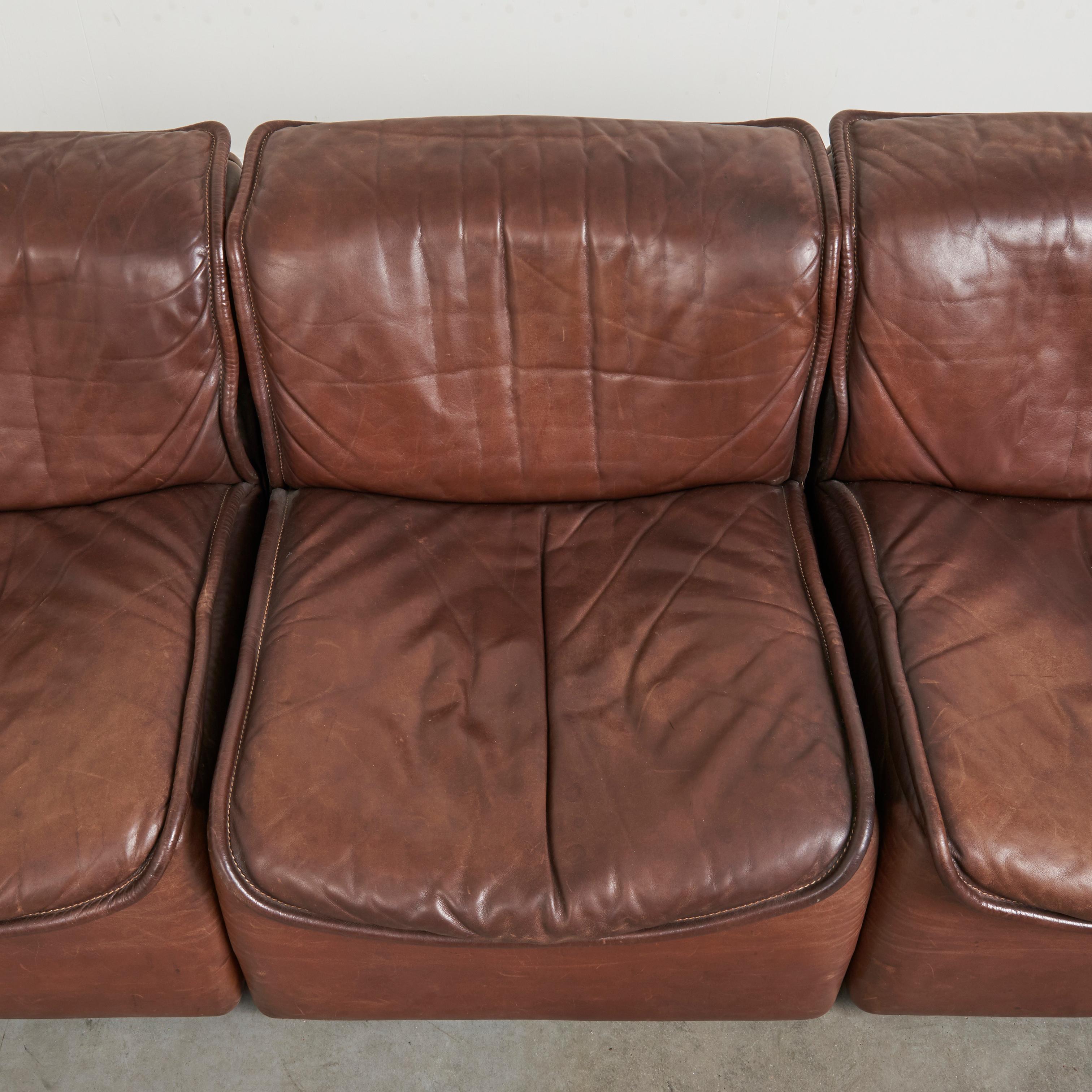 De Sede DS12 lounge set, 1970s For Sale 7