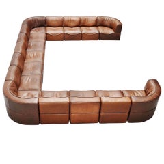 De Sede DS15 Modular XXL Sofa Brown, Switzerland, 1970