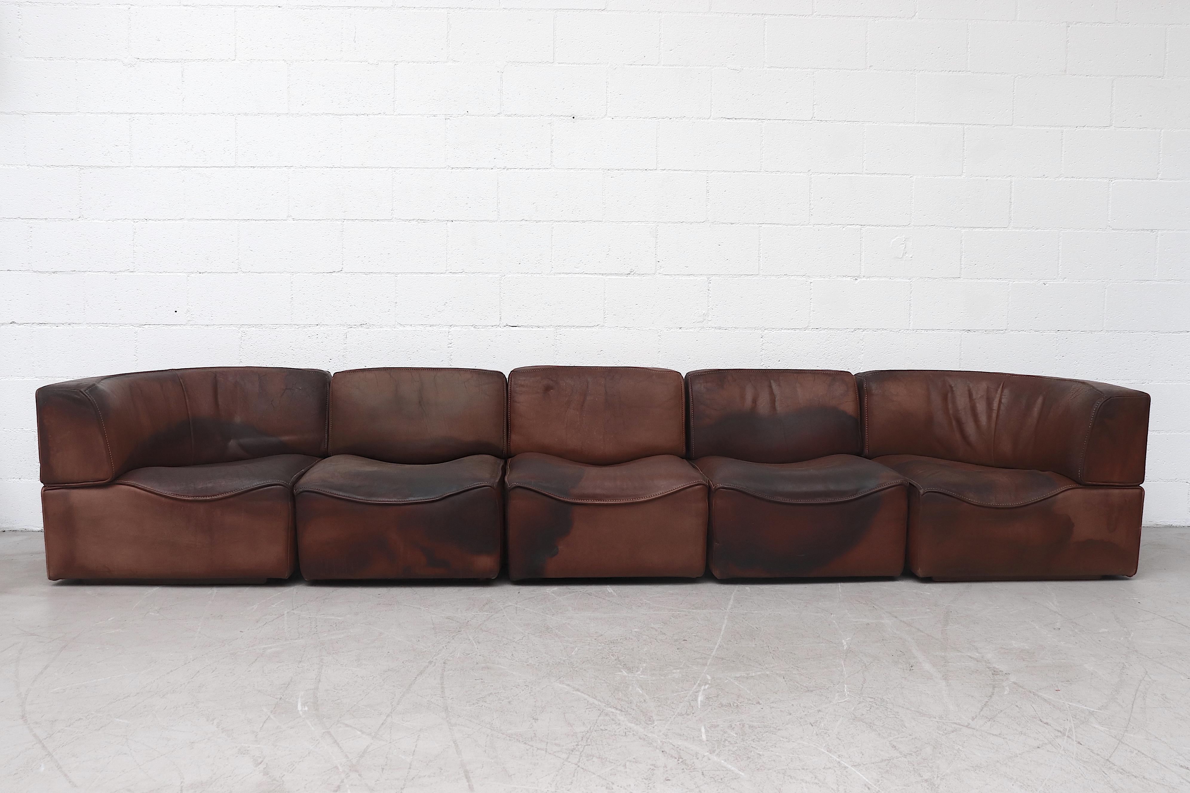 Dutch De Sede DS15 Sectional Leather Sofa