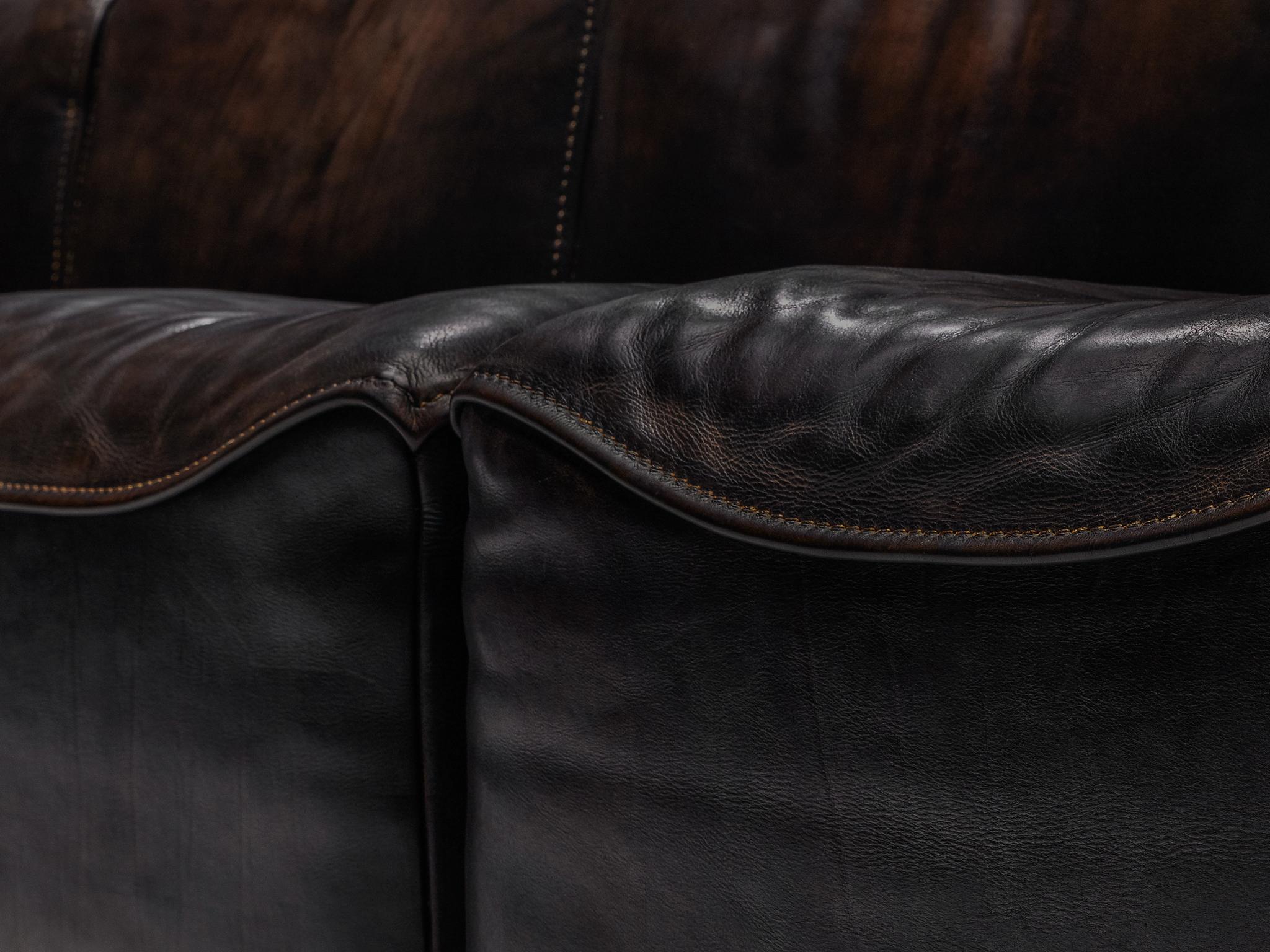 De Sede DS15 Sectional Sofa in Brown Leather 3