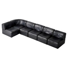 Used De Sede DS15 Sofa in Black Leather Switzerland 1970