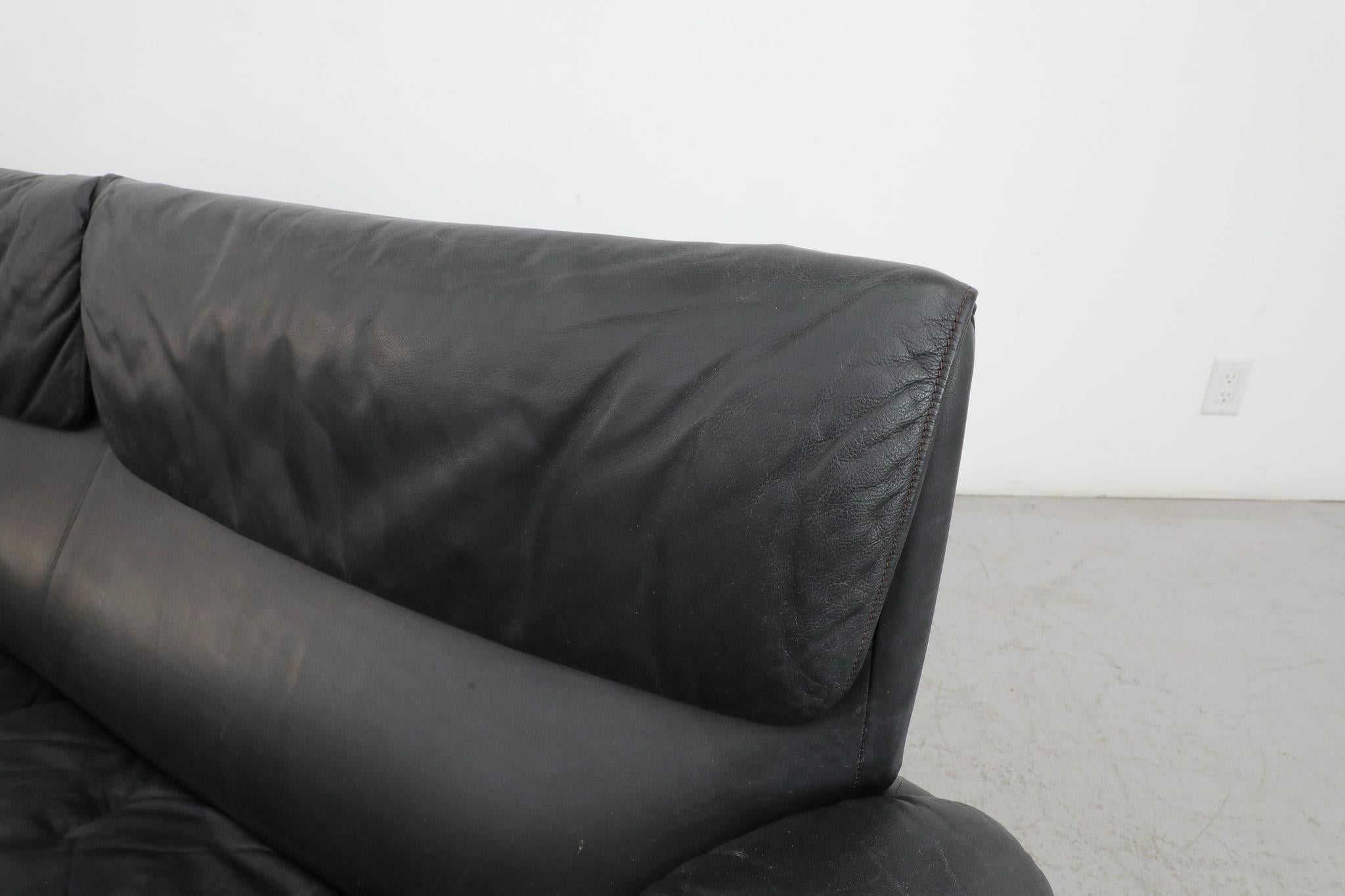 De Sede DS2011 Black Leather Sofa 4