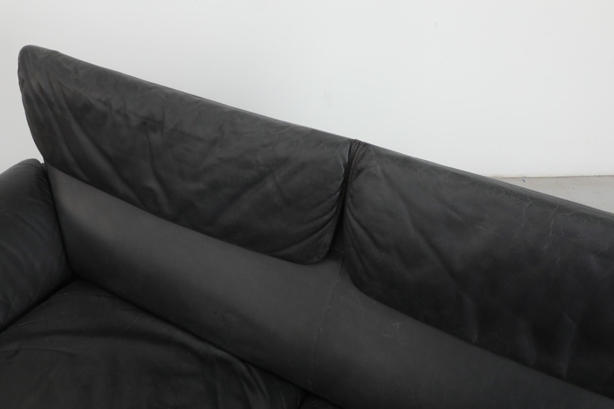 De Sede DS2011 Black Leather Sofa 5