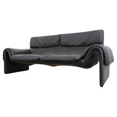 De Sede DS2011 Black Leather Sofa