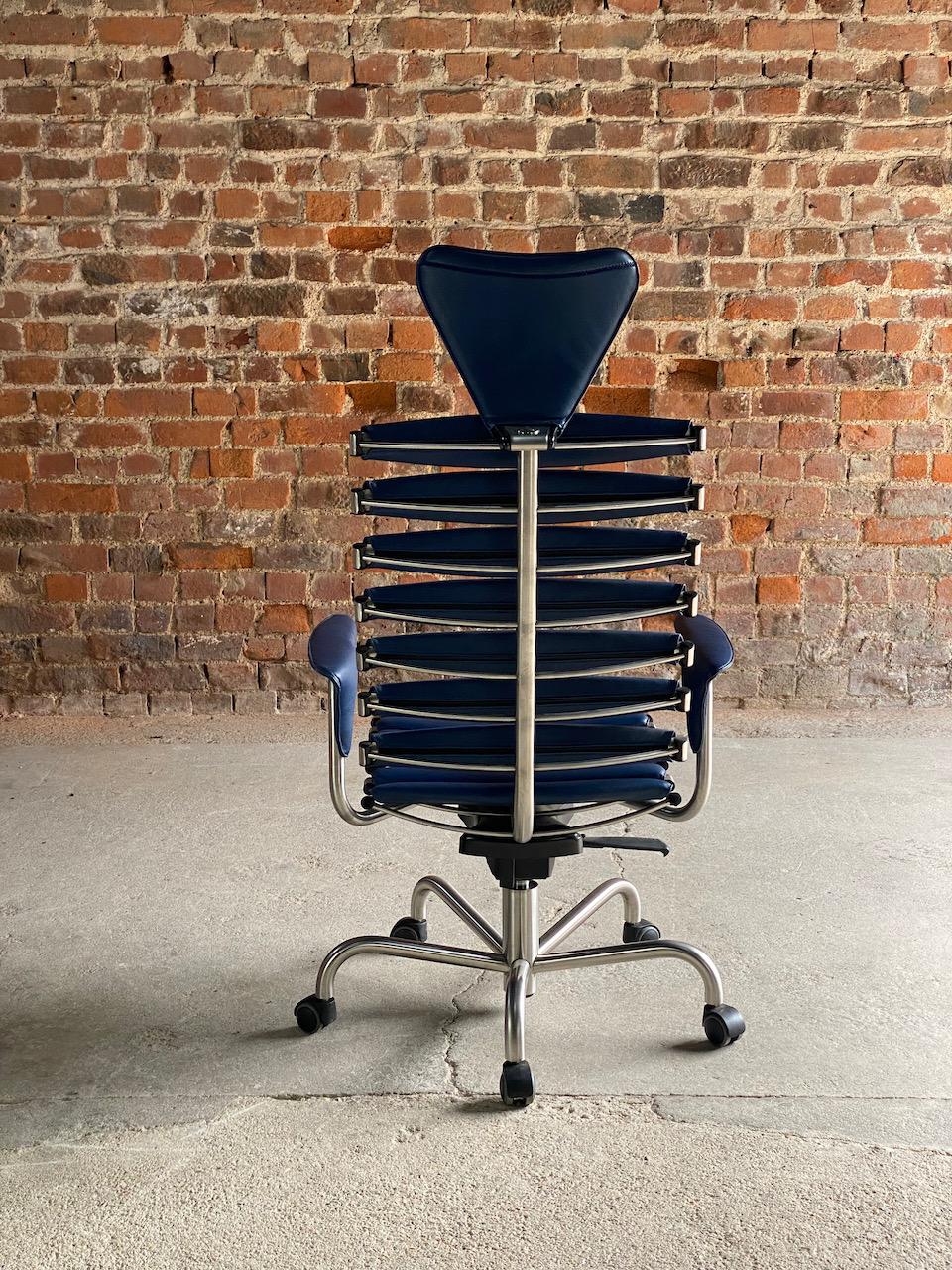 Modern De Sede DS2100 Skeleton Chair Blue Leather Switzerland