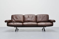 De Sede Ds31/3 Lounge Sofa in Brown Leather Switzerland, 1970