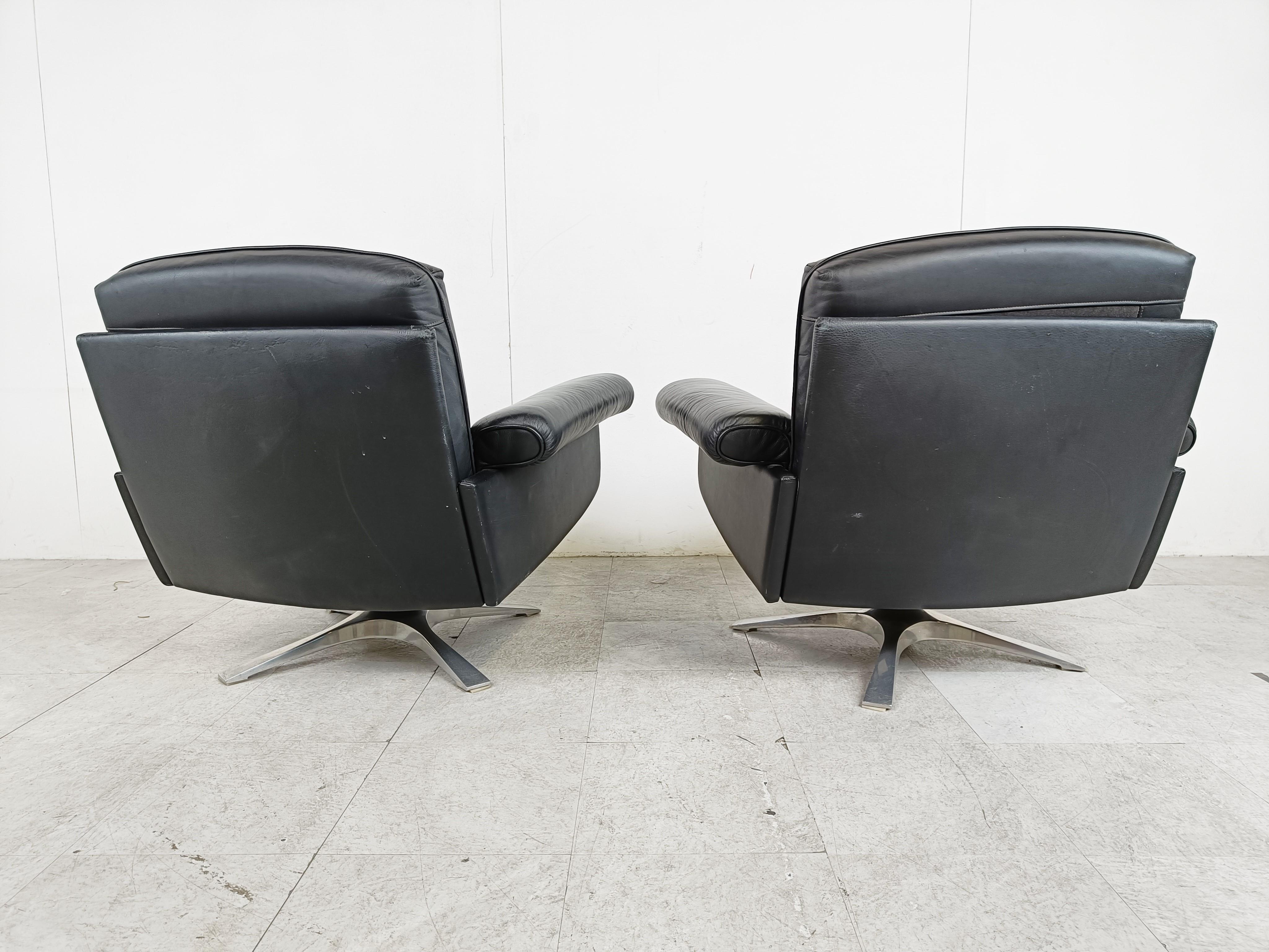 De Sede DS31 Pair of Swivel Chairs, 1970s 1