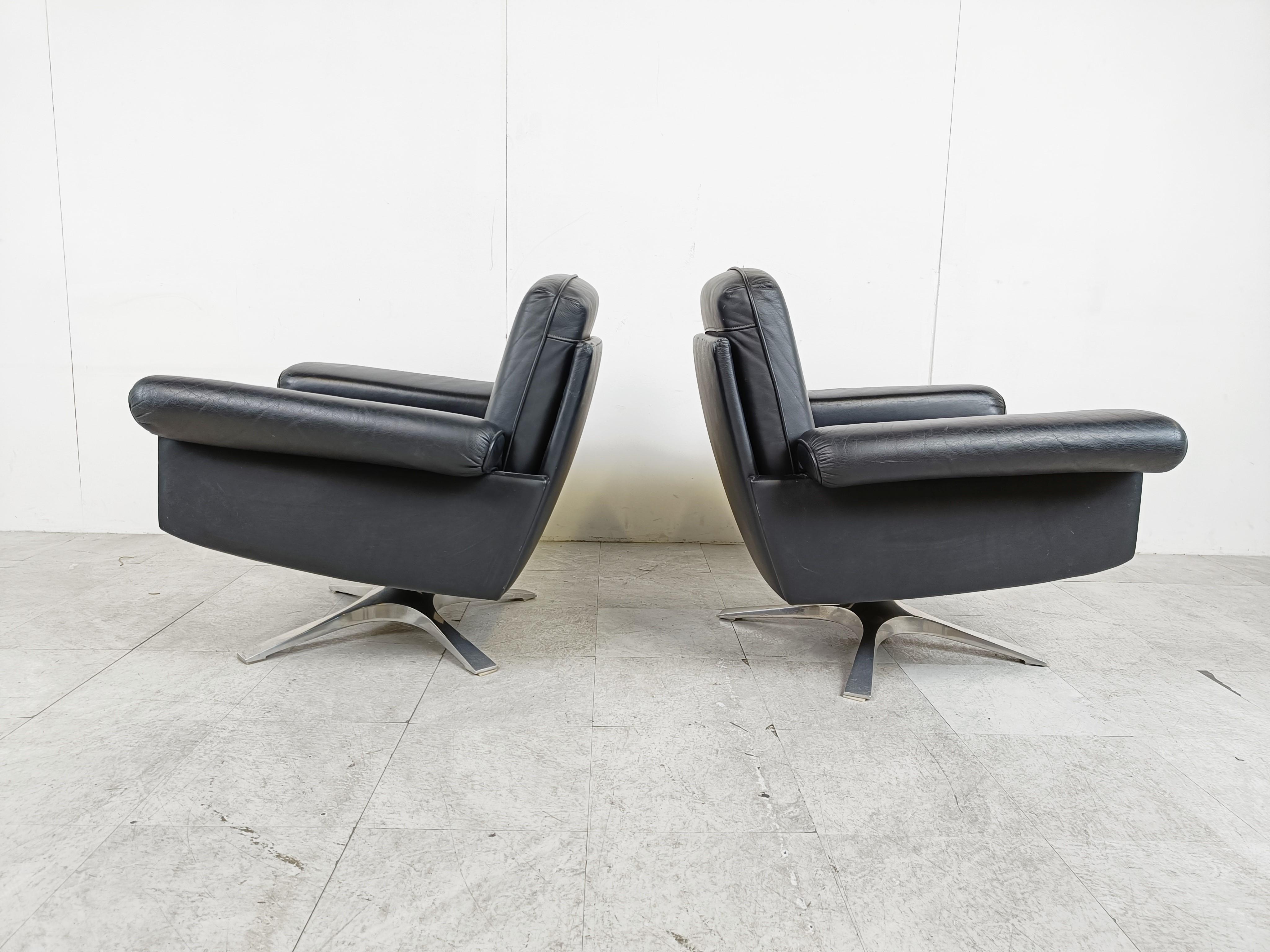 De Sede DS31 Pair of Swivel Chairs, 1970s 2
