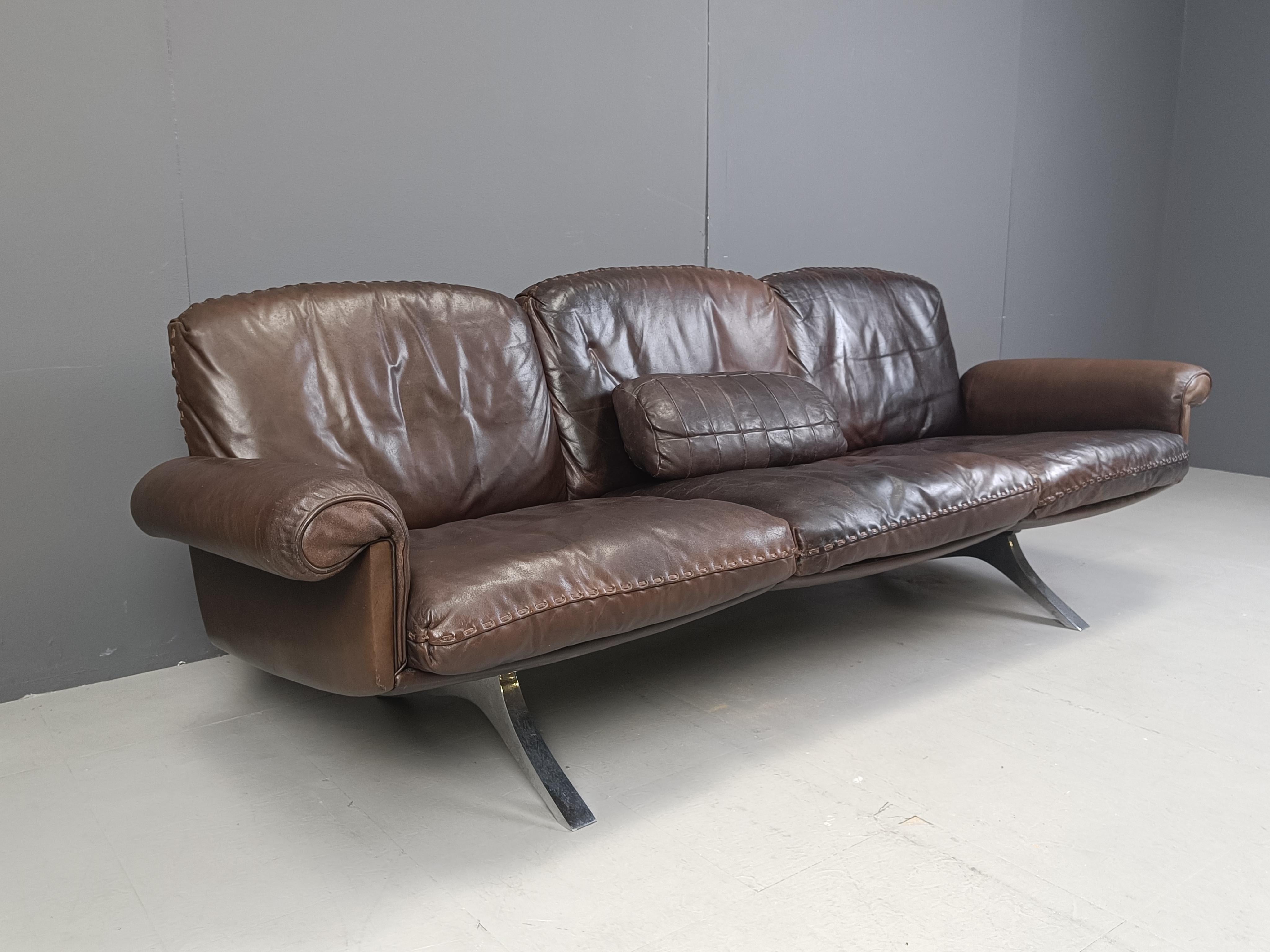 De sede DS31 sofa in brown leather, 1970s 3