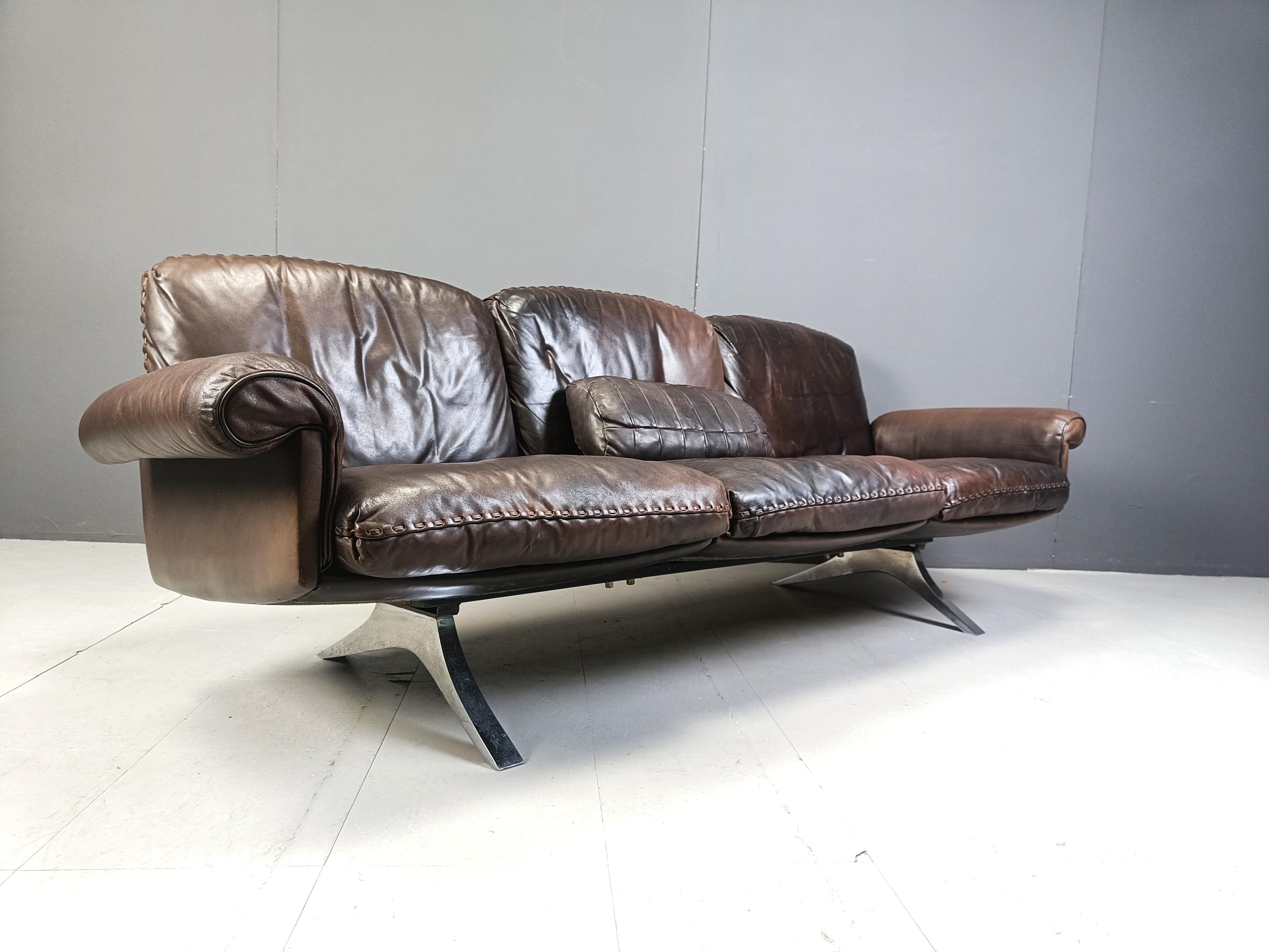De sede DS31 sofa in brown leather, 1970s 4