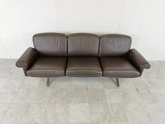 Divano De Sede DS31 in pelle marrone, anni '70