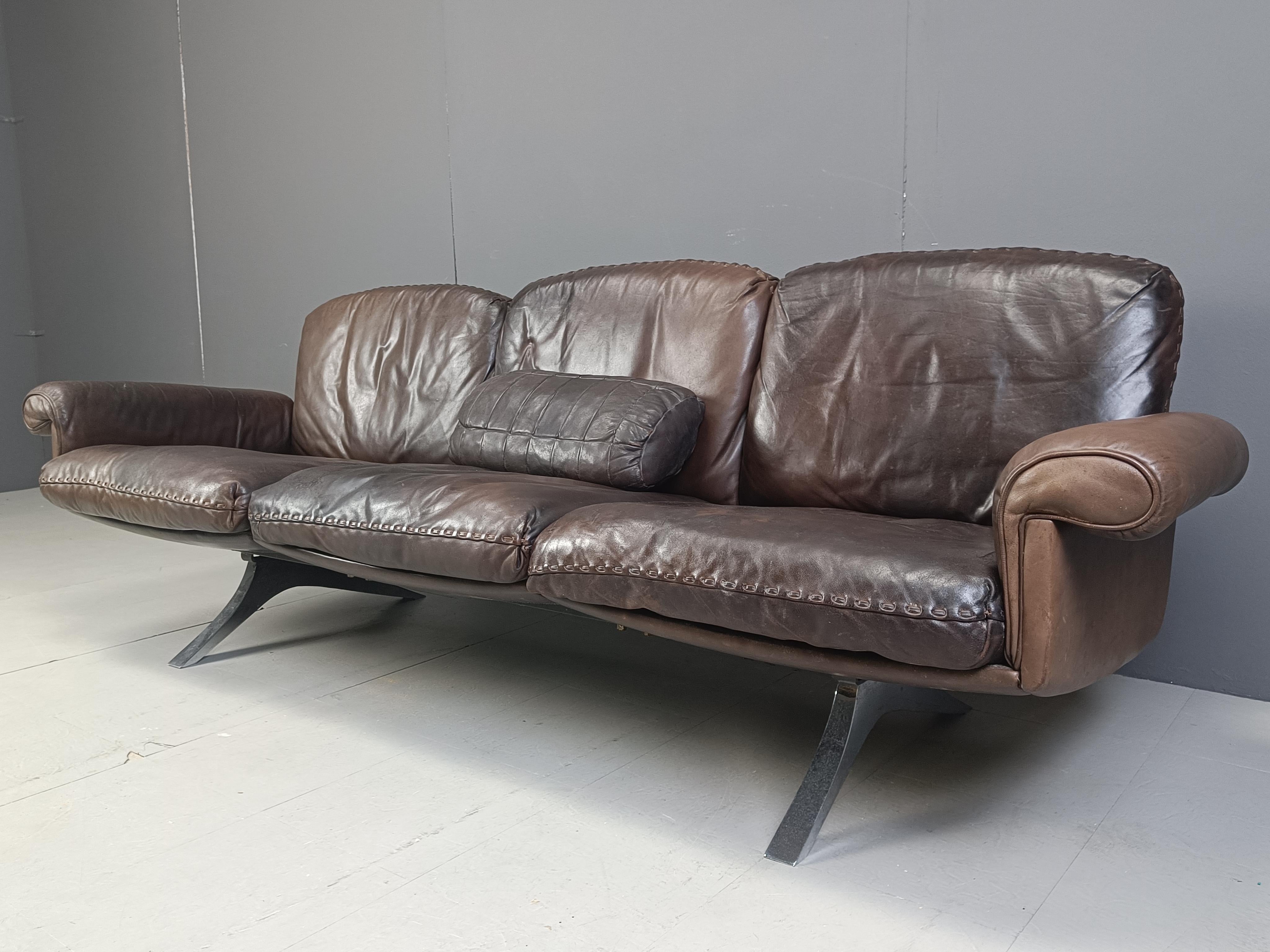 De sede DS31 sofa in brown leather, 1970s 2