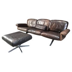 De sede DS31 sofa in brown leather, 1970s