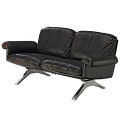 De Sede 'DS31' Sofa in Patinated Dark Brown Leather