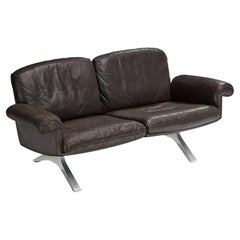 De Sede 'DS31' Sofa in Patinated Dark Brown Leather