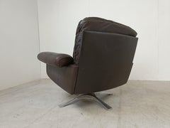 De sede DS31 sofa set in brown leather, 1970s