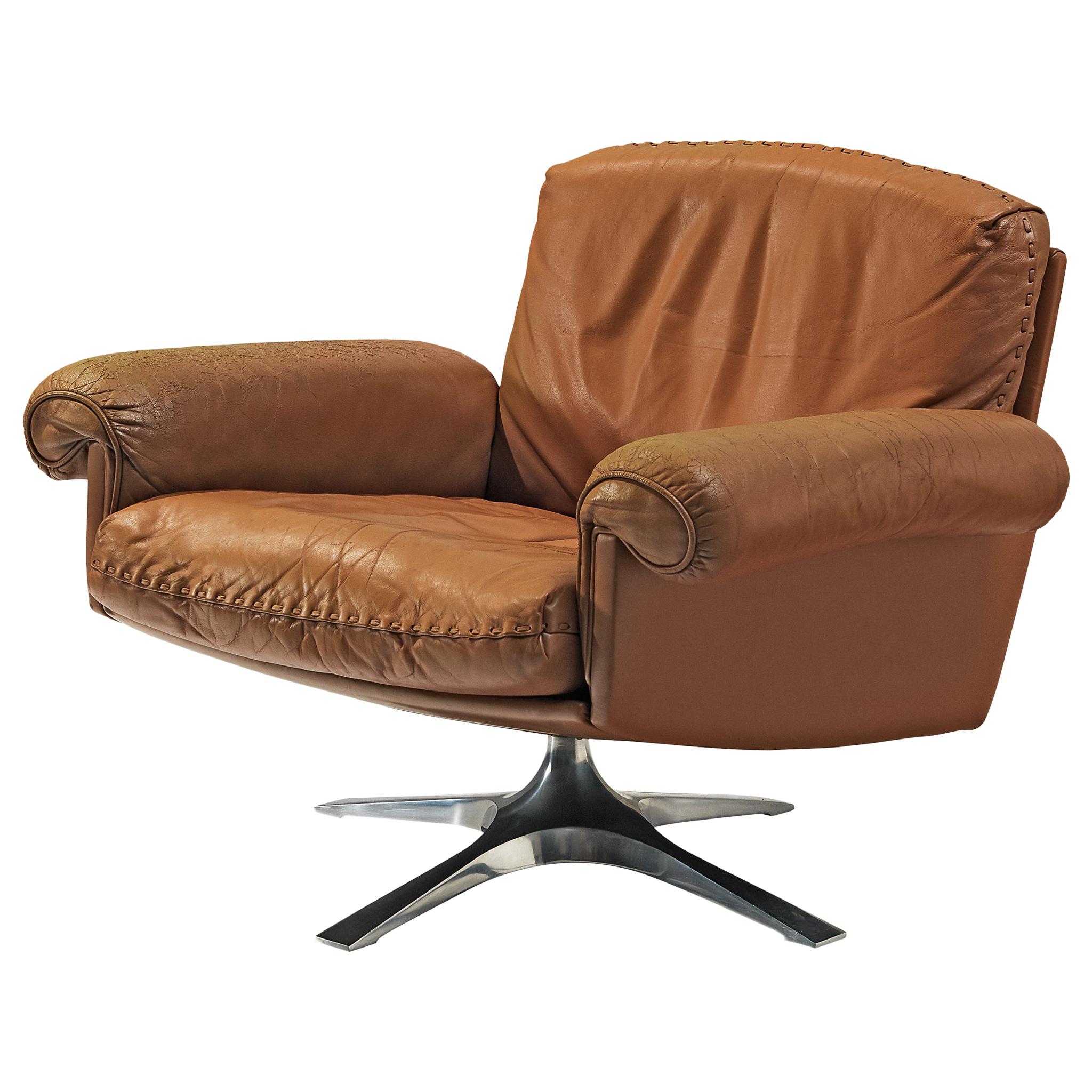 De Sede DS31 Swivel Chair in Brown Leather