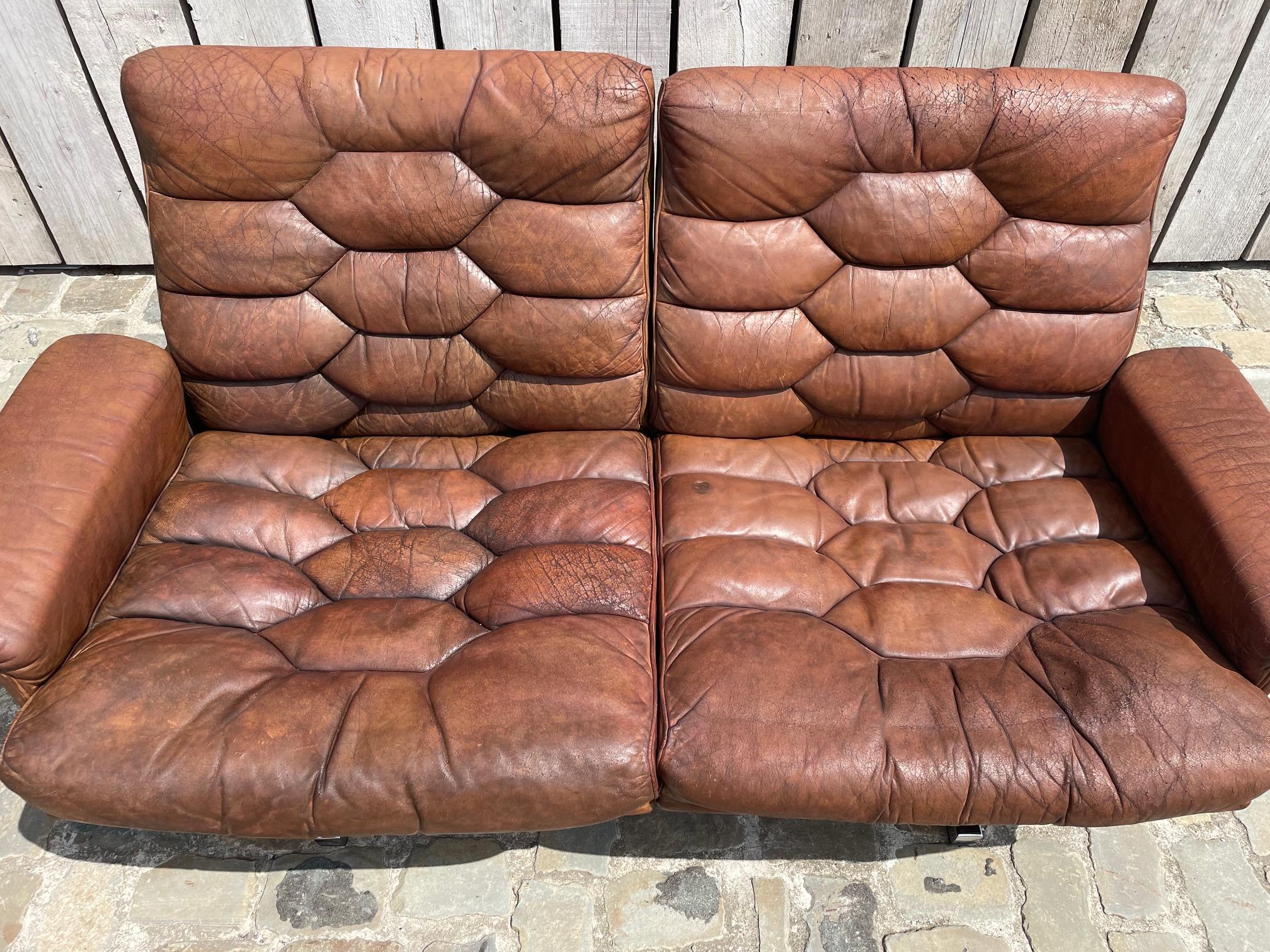 Sillón de 2 plazas De Sede DS35 de Robert Haussman Moderno de mediados de siglo en venta