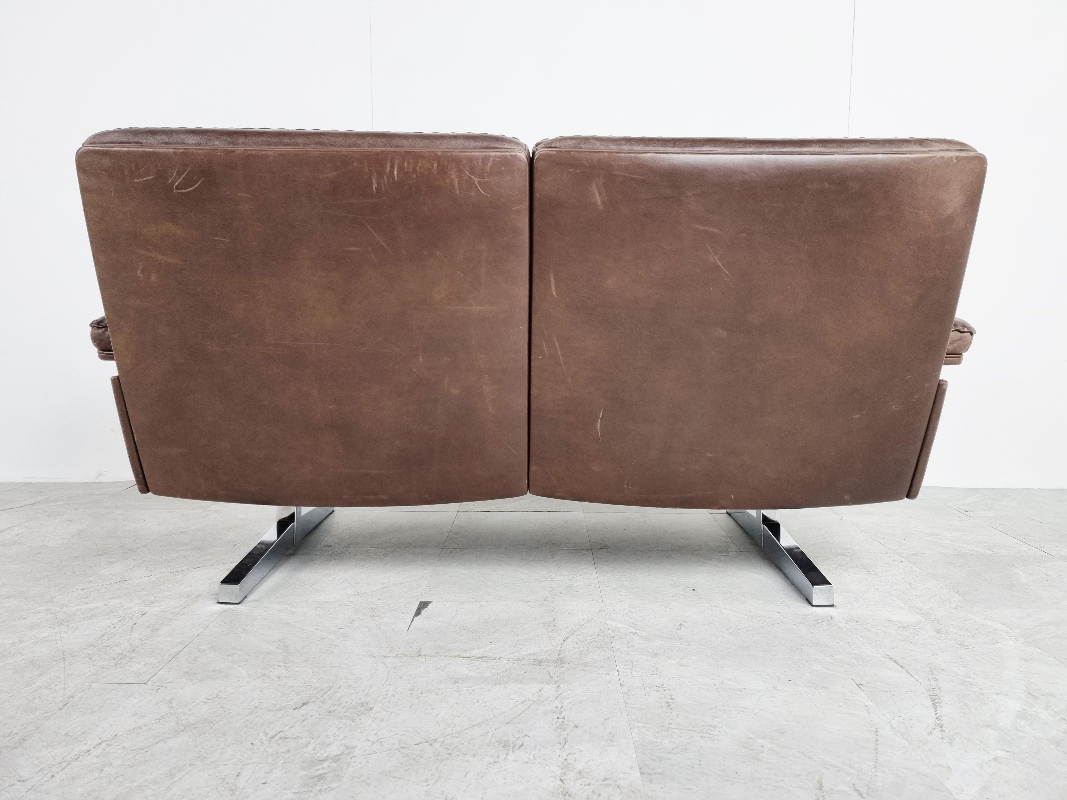 De Sede DS35 Sofa in Brown Leather, 1970s 3