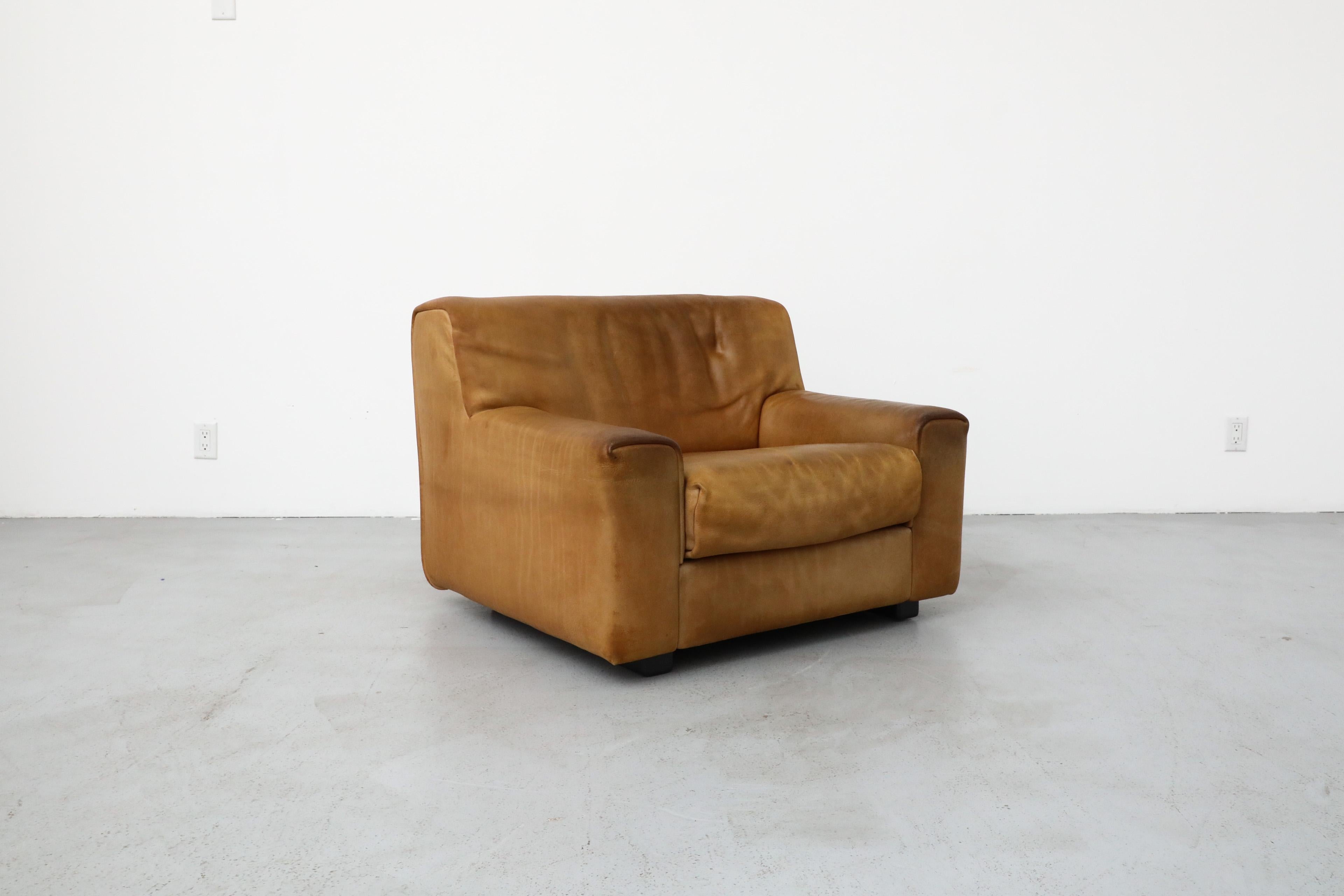 Late 20th Century De Sede DS42 Buffalo Leather Lounge Chair in Warm Brown Leather For Sale