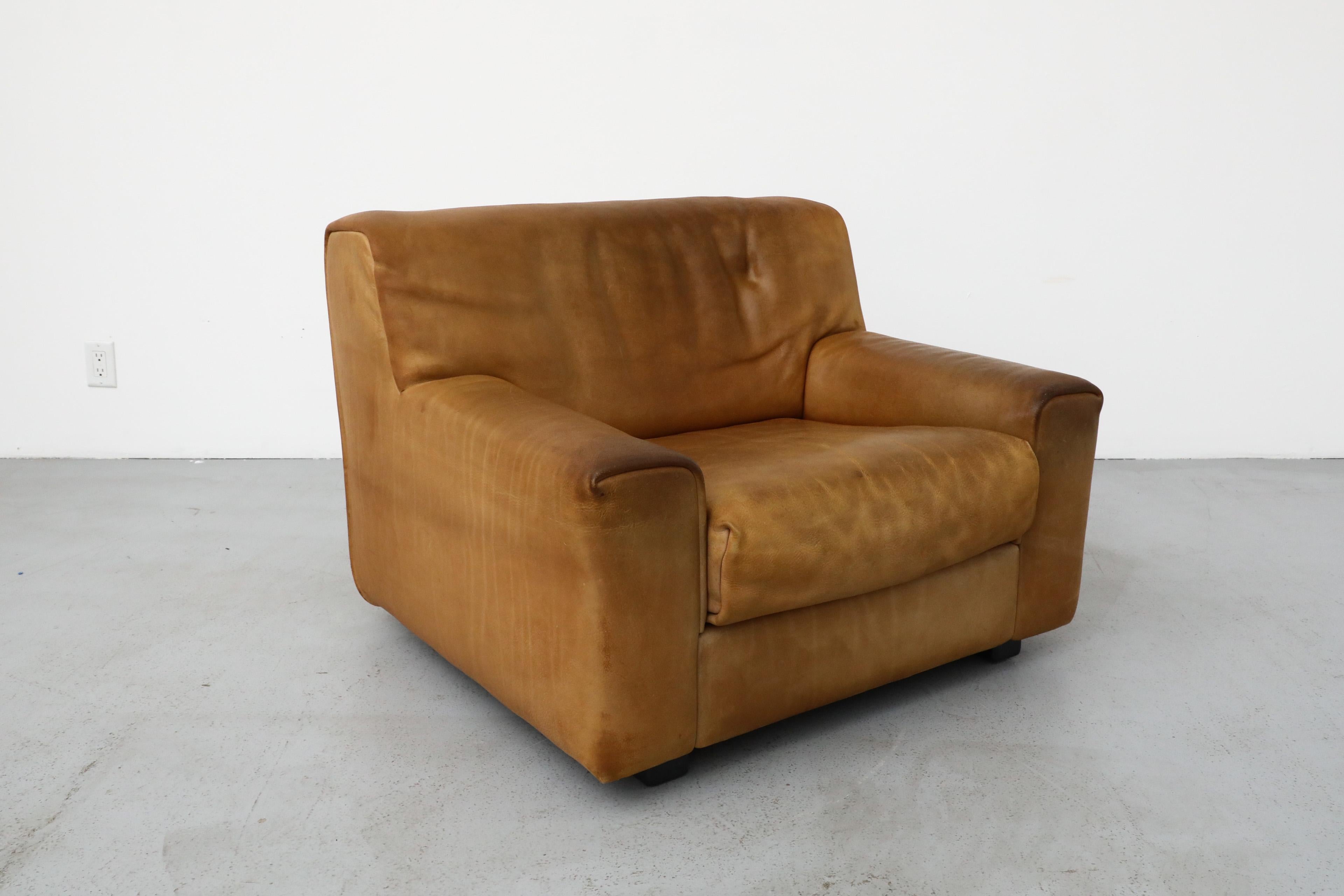 De Sede DS42 Buffalo Leather Lounge Chair in Warm Brown Leather For Sale 2
