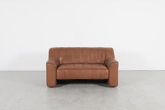 De Sede DS44 Loveseat in Nutmeg Leather, Swiss Design, 1970s