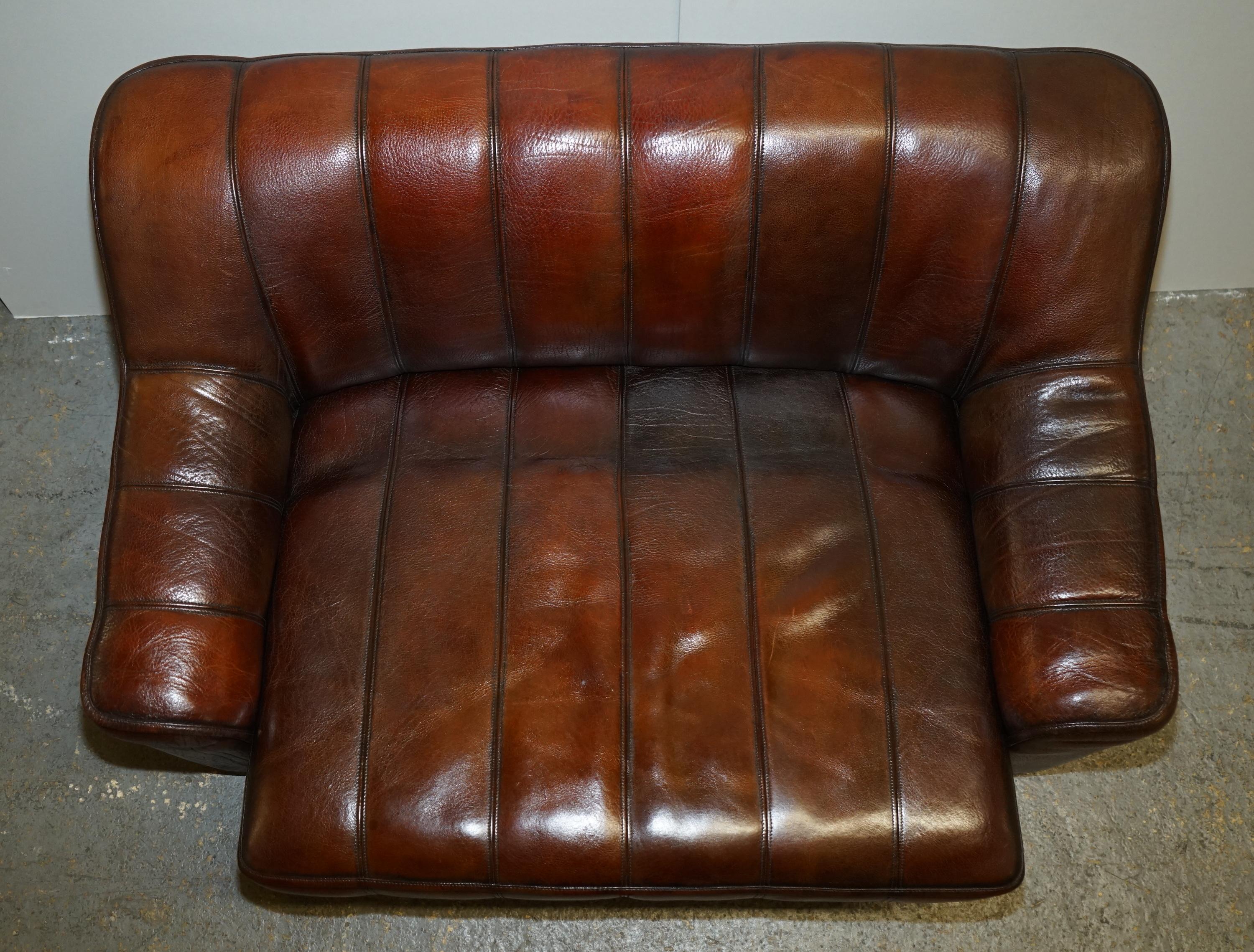 DE SEDE DS44 RECLINiNG CUIR BUFALO NECK BROWN PAIR OF ARMCHAIRS & SOFA SUITE en vente 7