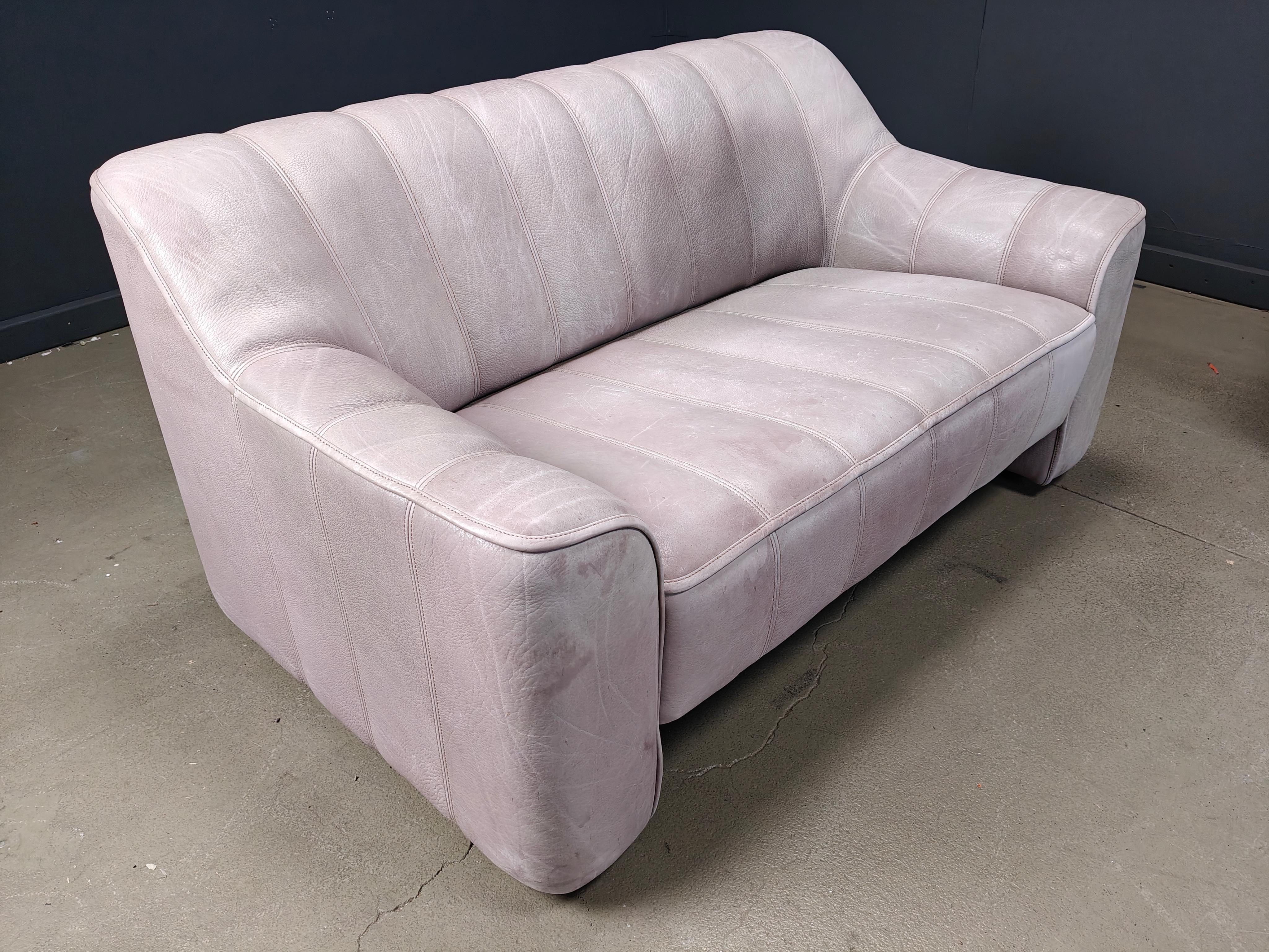 Leather De Sede DS44 sofa set, 1960s For Sale