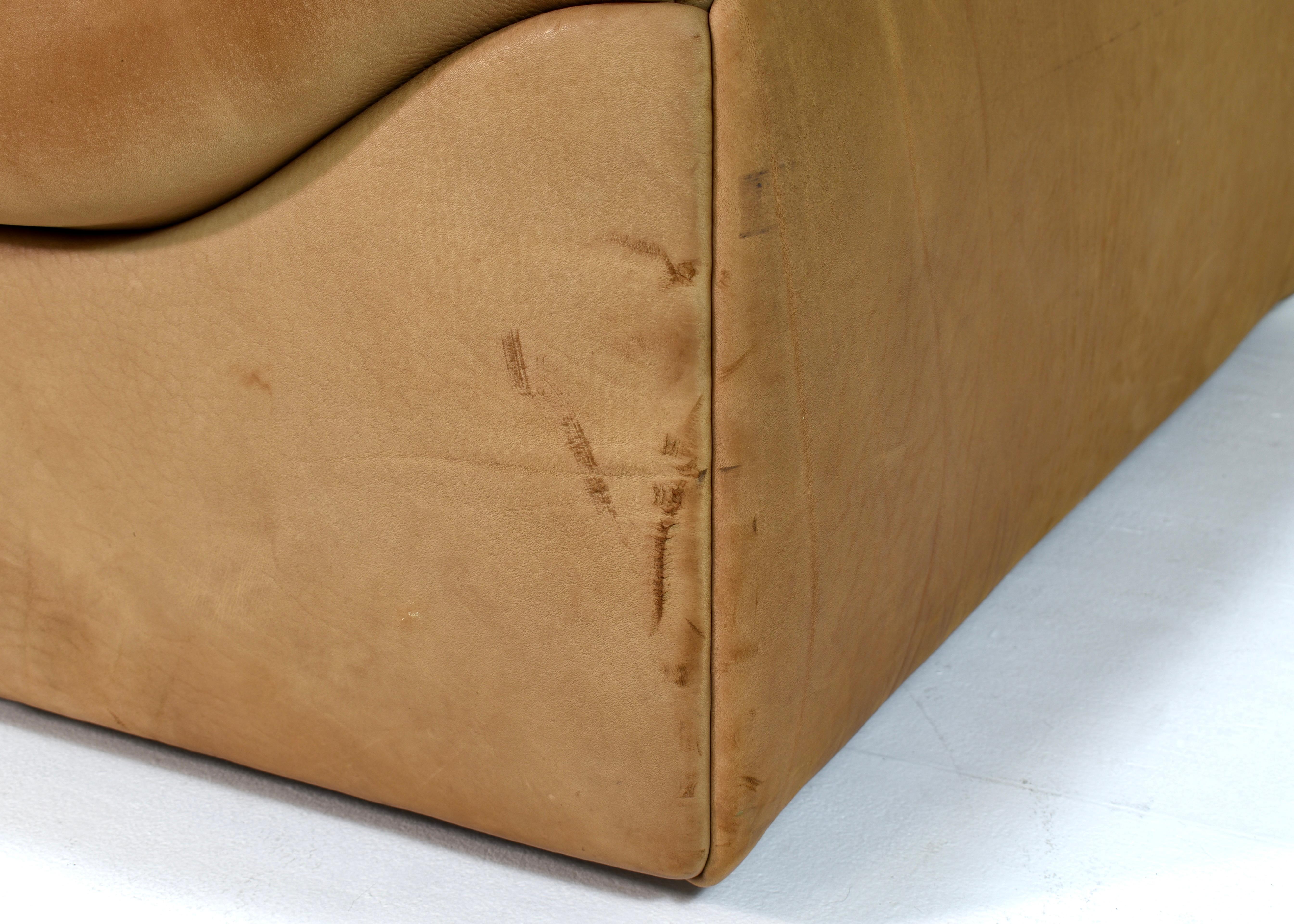 Canapé sectionnel en cuir de buffle cognac De Sede DS46, Suisse - 1976 en vente 5