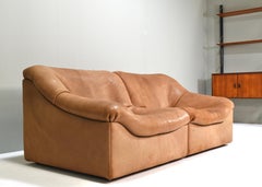 De Sede DS46 Cognac Buffalo Leather Sectional Sofa, Switzerland - 1976