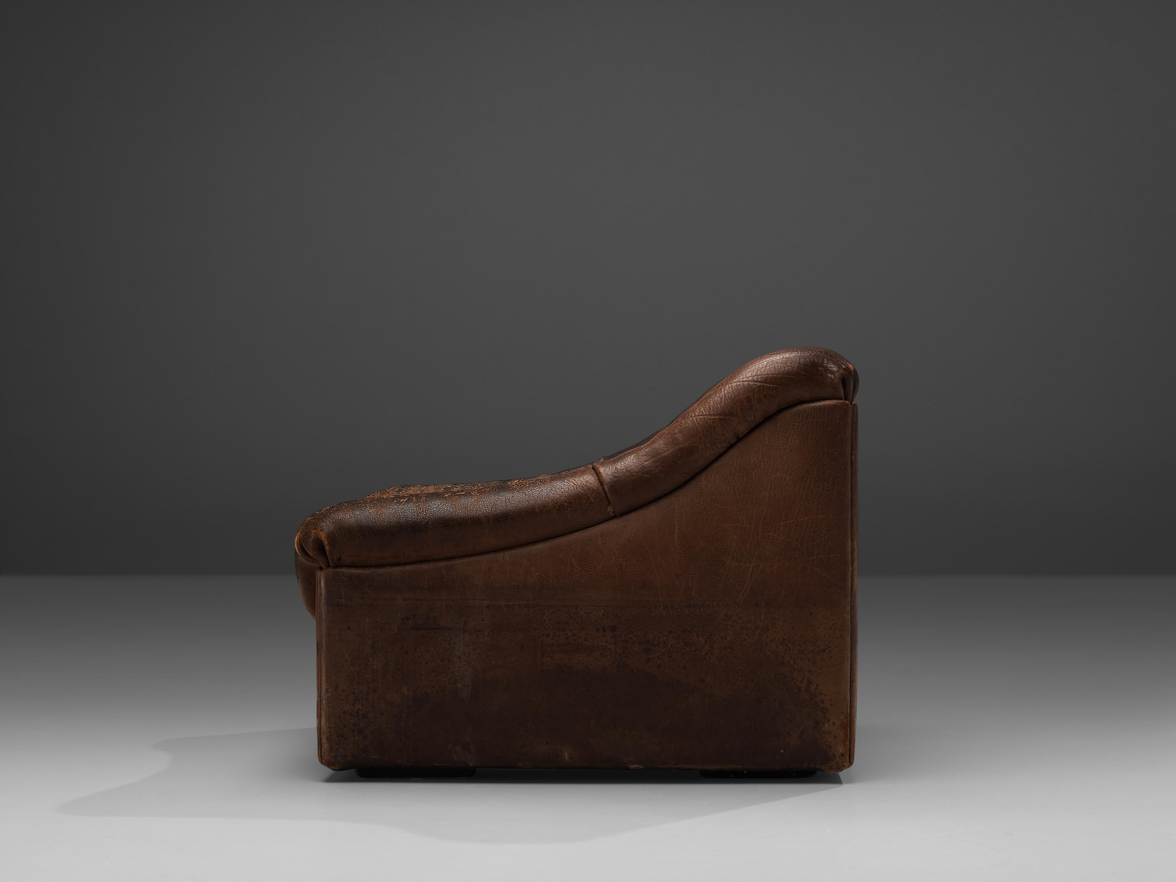 Late 20th Century De Sede DS46 Lounge Chair in Brown Leather