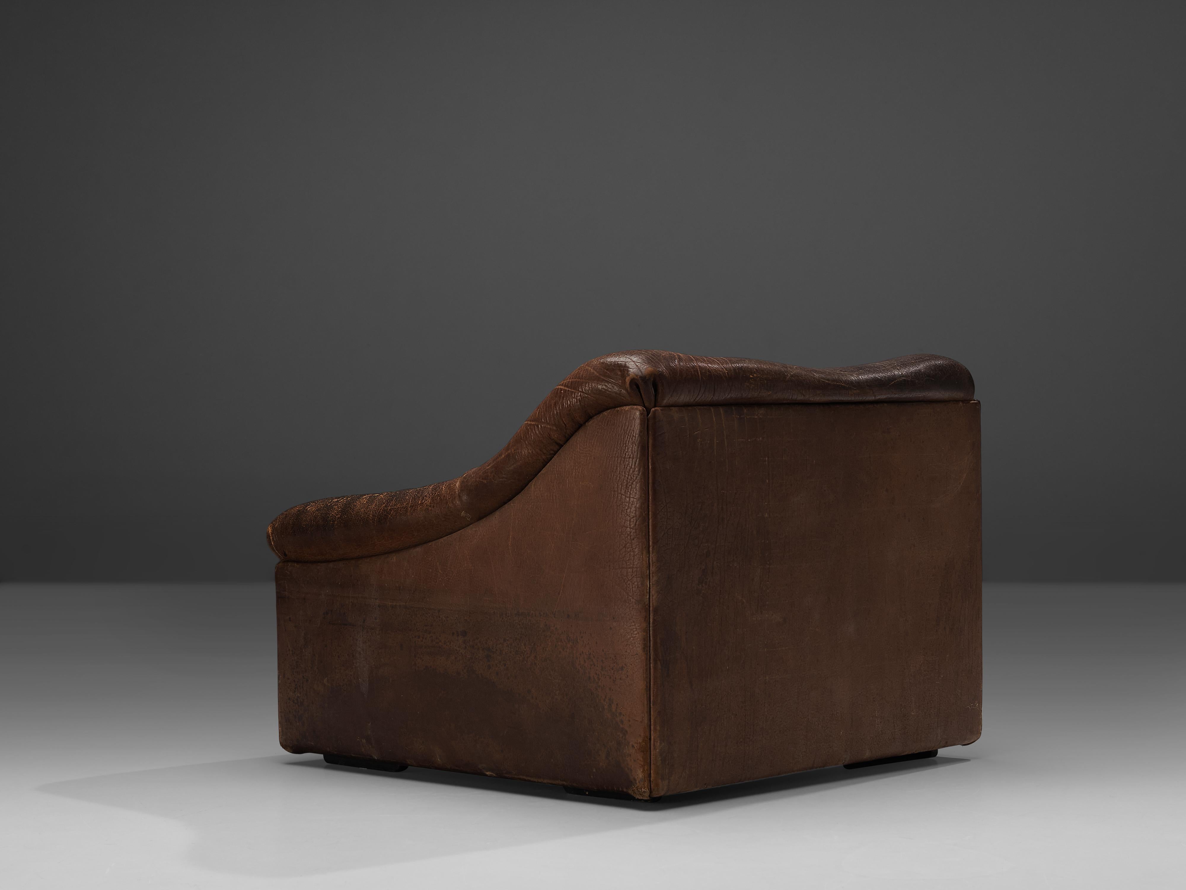 De Sede DS46 Lounge Chair in Brown Leather 2