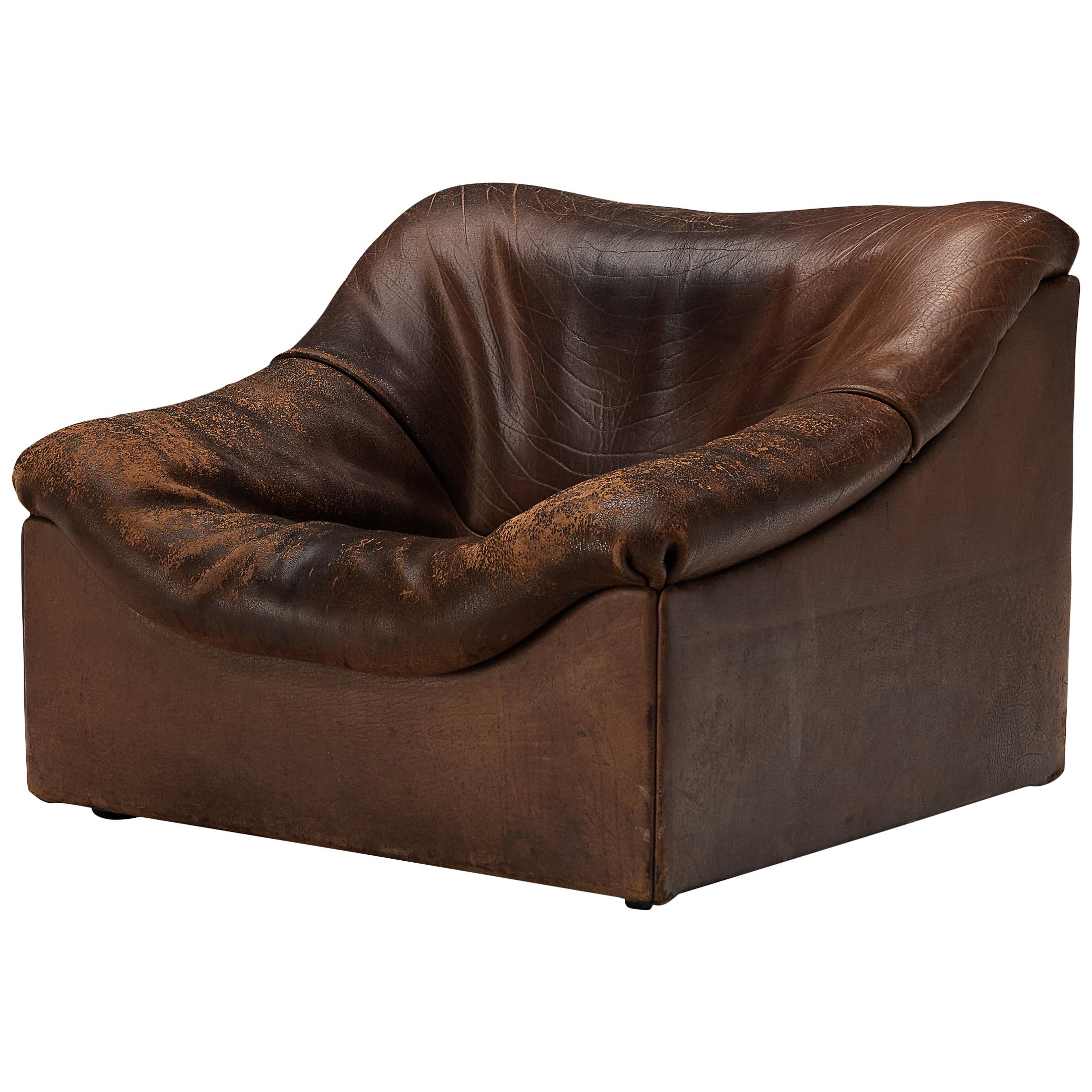 De Sede DS46 Lounge Chair in Brown Leather