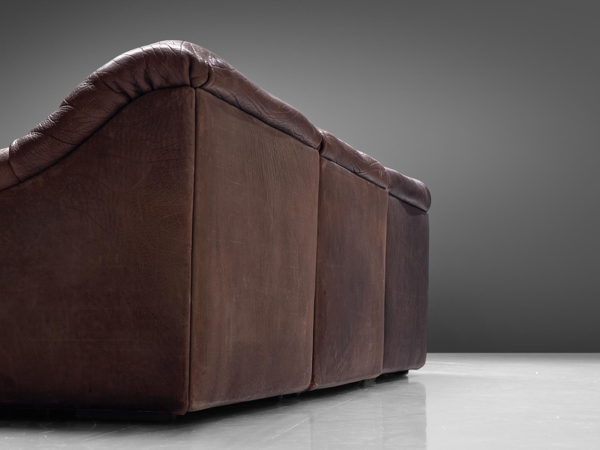 De Sede DS46 Modular Sofa in Brown Leather (Leder)