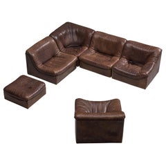 De Sede DS46 Modular Sofa in Brown Leather