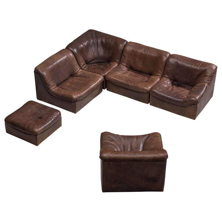 De Sede Ds46 Modular Sofa In Brown, Modular Sofa Sectional Leather