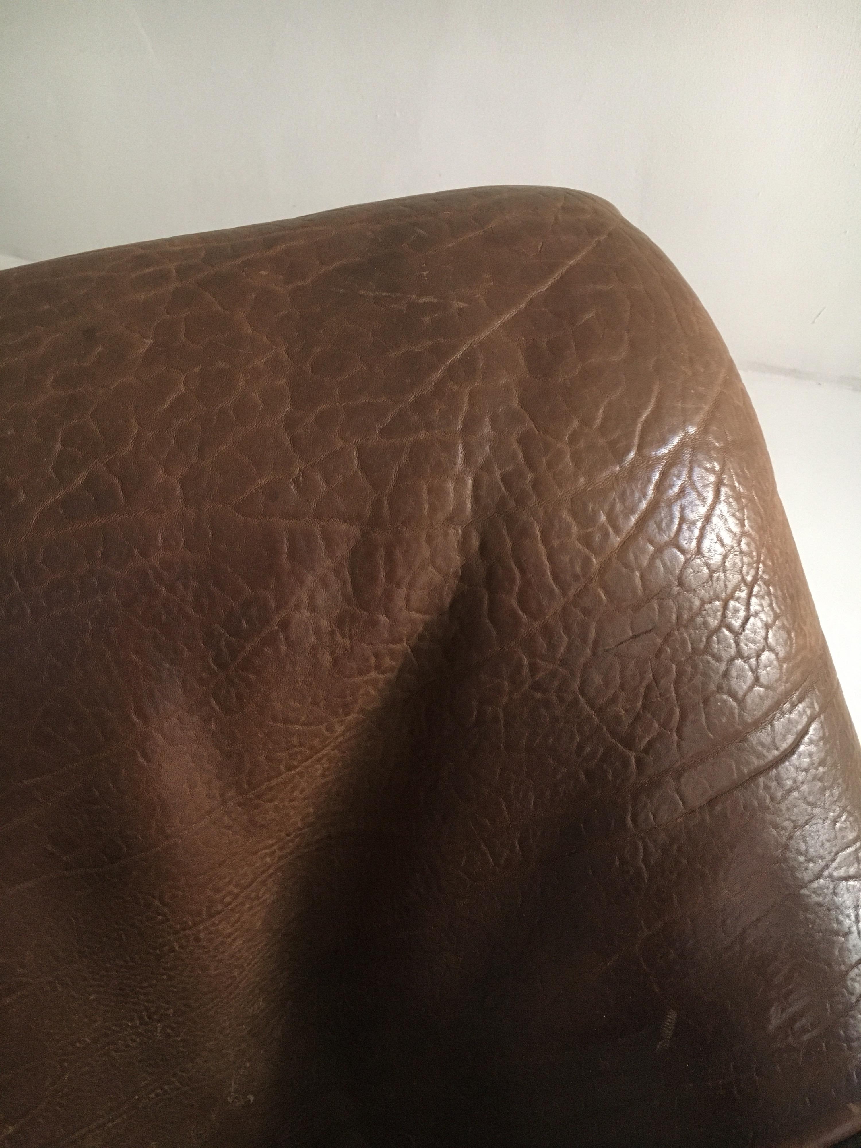 De Sede DS46 Sectional Sofa in Cognac Buffalo Leather, Switzerland, 1970s 9
