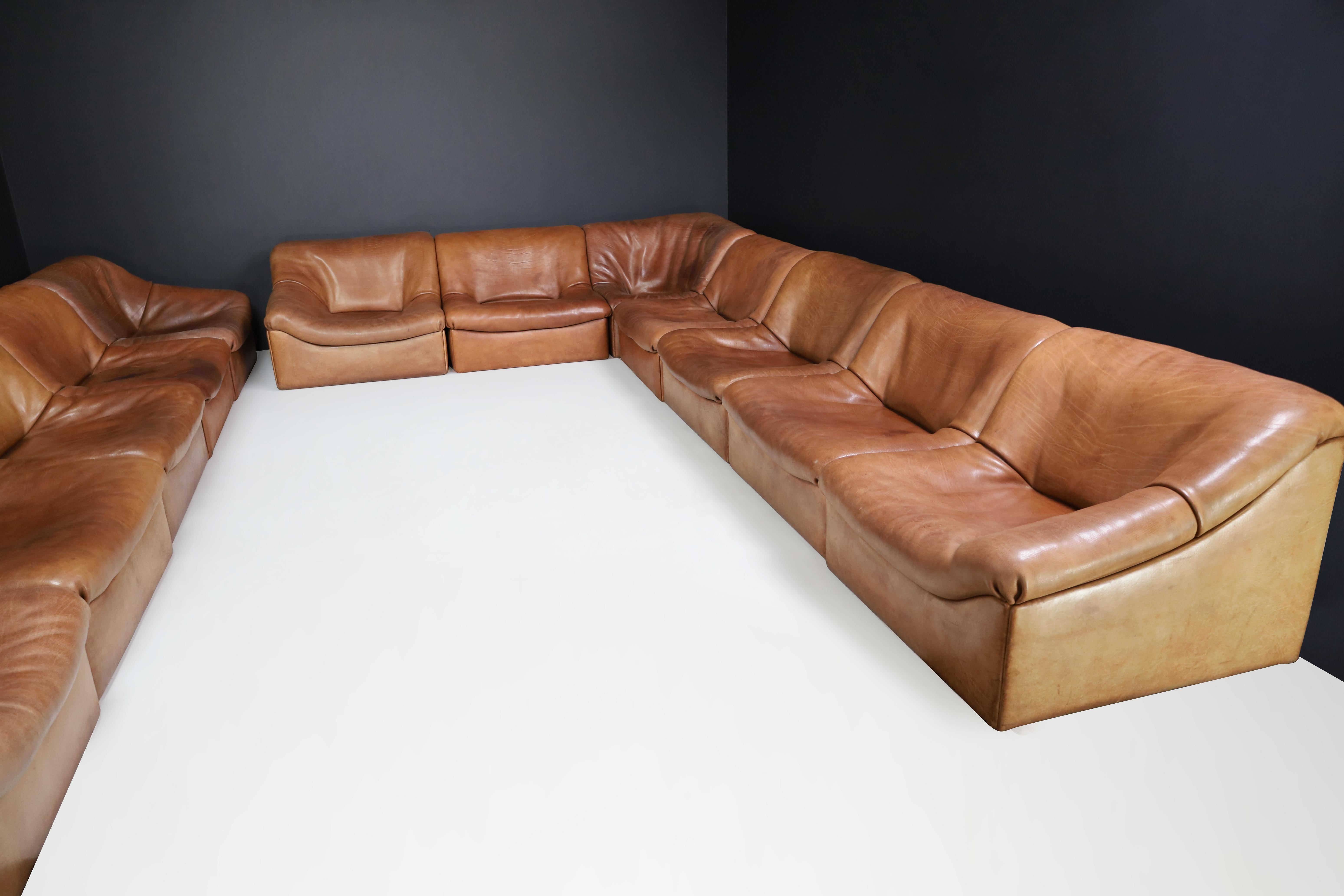 De Sede Ds46 Sectional Sofa-Livingroomset in Buffalo Leather, Switzerland 1970s For Sale 5