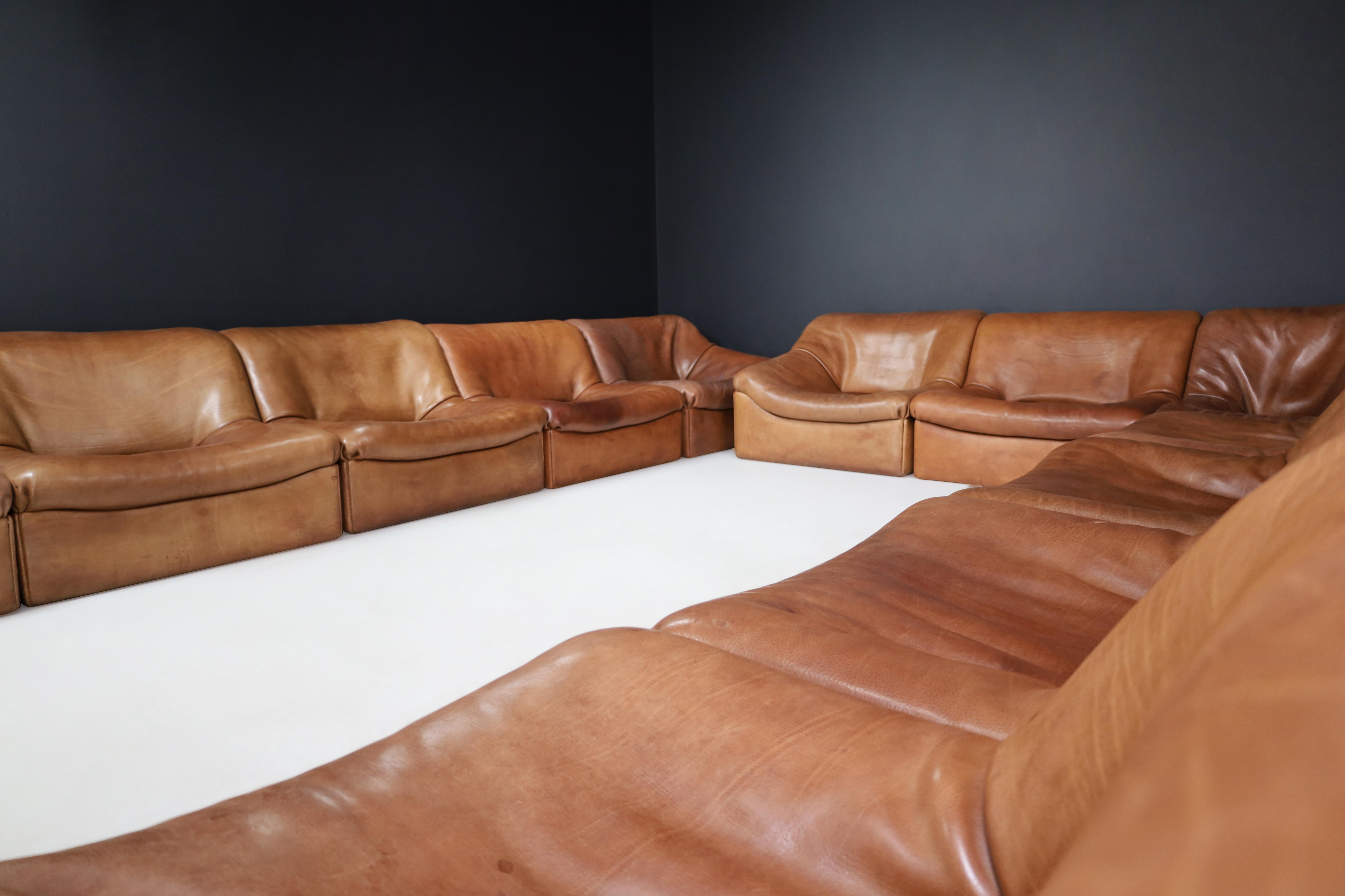 De Sede Ds46 Modulares Sofa-Wohnzimmerset aus Buffalo-Leder, Schweiz 1970er Jahre (Schweizerisch) im Angebot