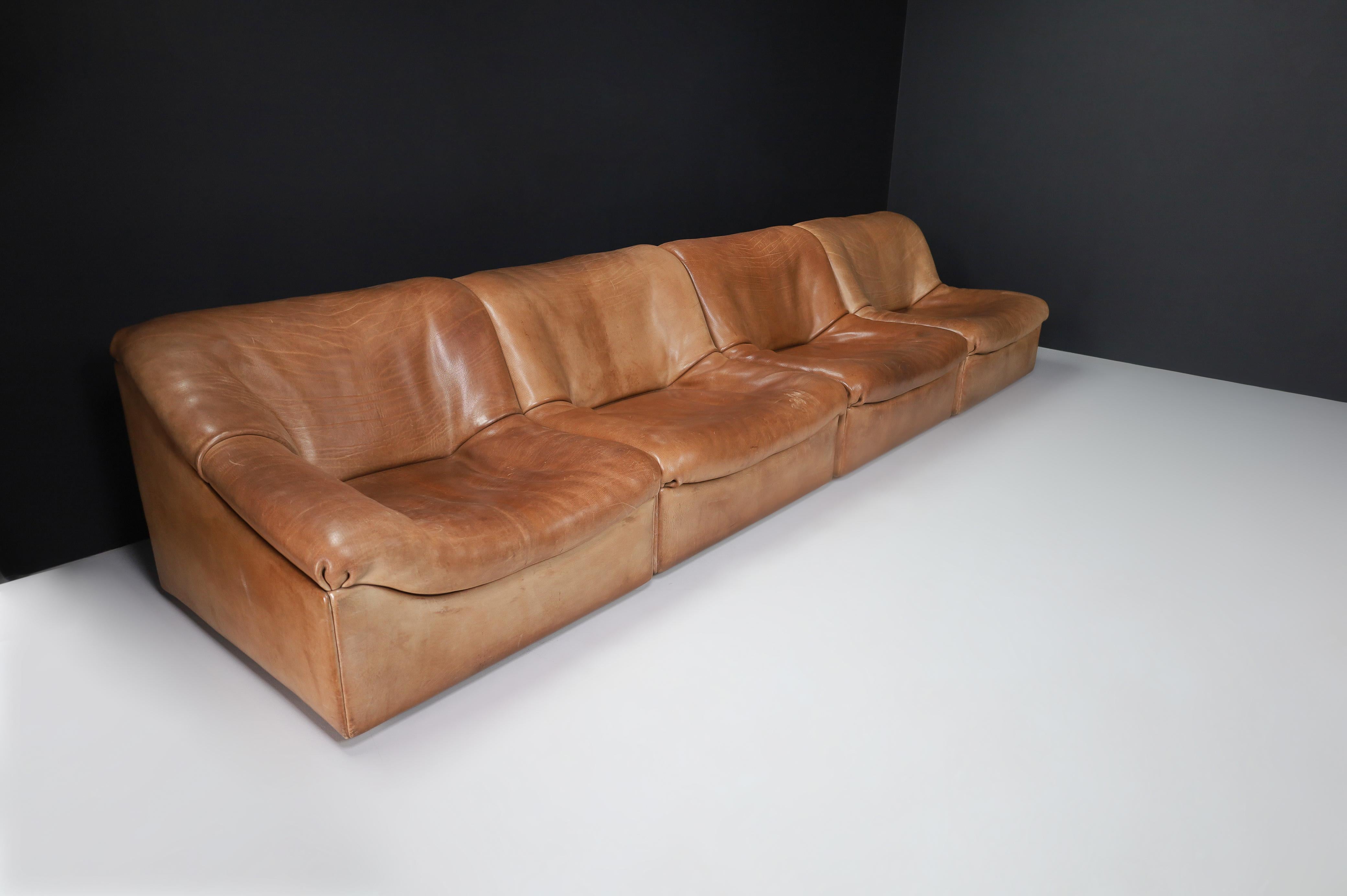 Canapé-lit sectionnel De Sede Ds46 en cuir de buffle, Suisse, années 1970 en vente 2
