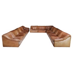 De Sede Ds46 Sectional Sofa-Livingroomset in Buffalo Leather, Switzerland 1970s