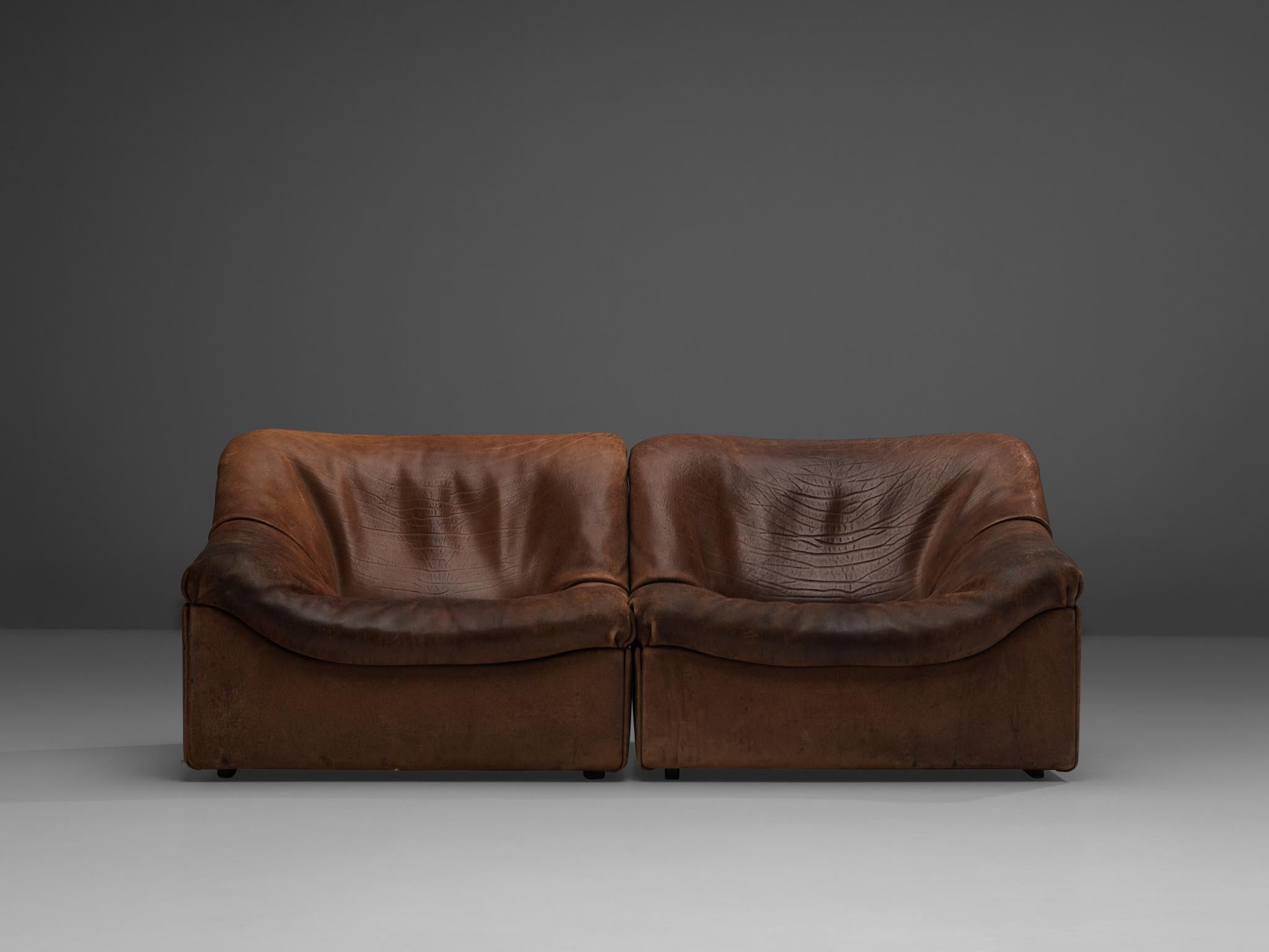 De Sede Sectional Sofa 'DS-46' in Brown Leather 1