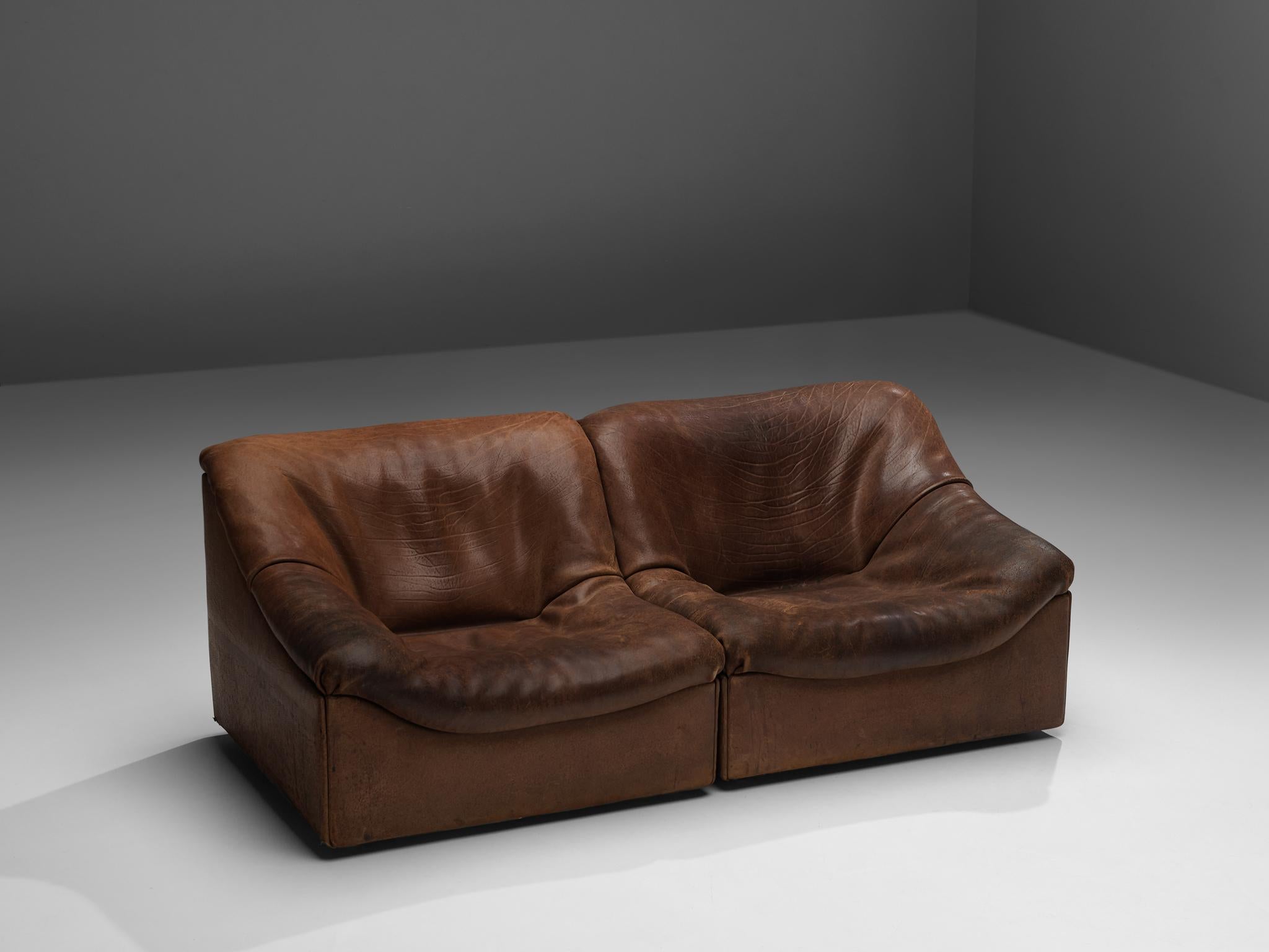 De Sede Sectional Sofa 'DS-46' in Brown Leather 2